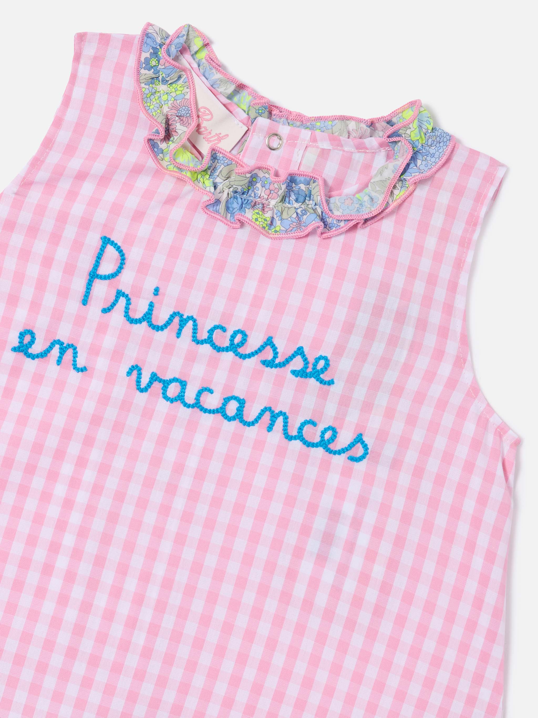 Abbie top and bloomer set with Principesse en vacances embroidery | Made with Liberty Fabric - Image 2