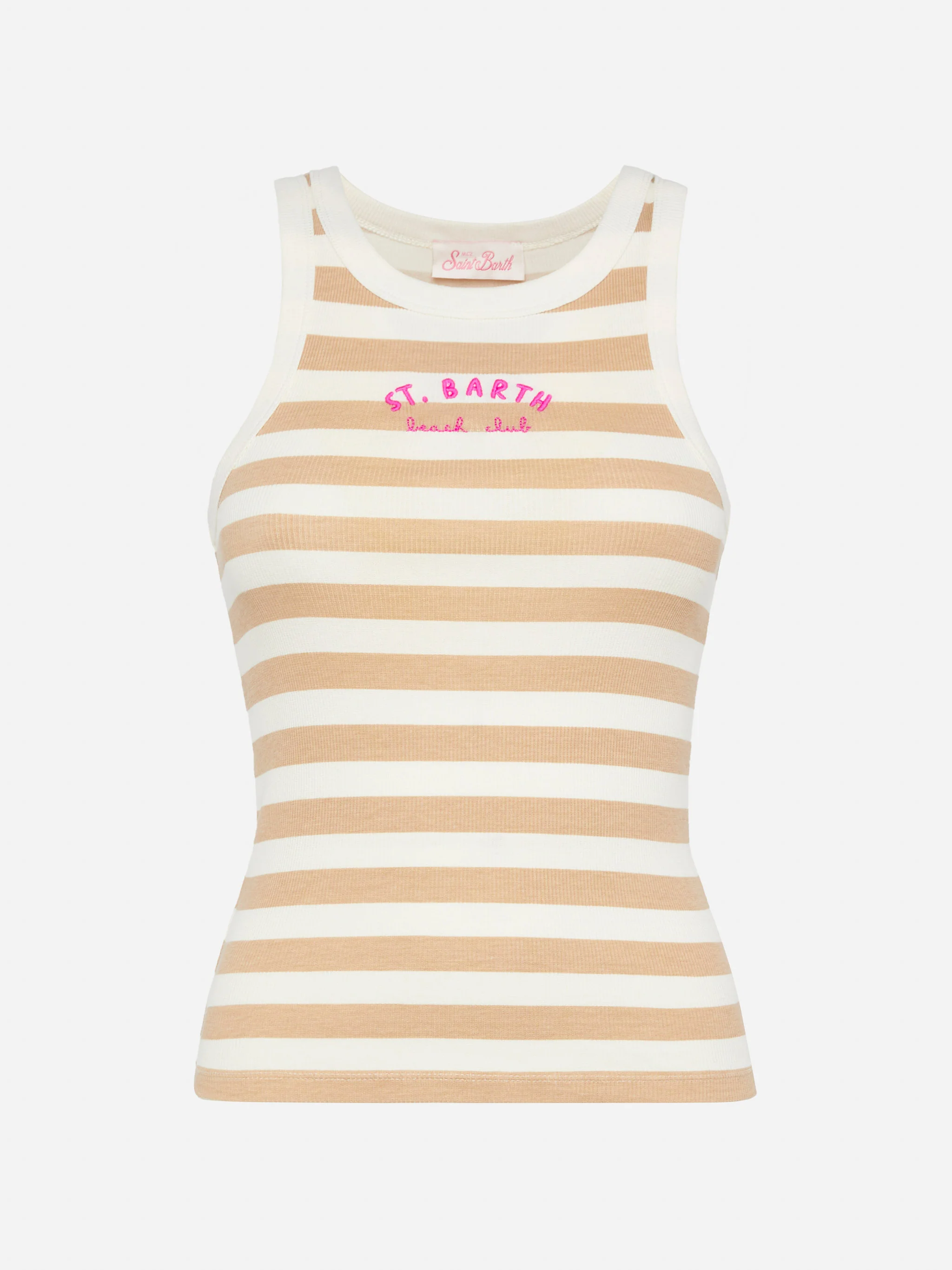 Ada striped ribbed cotton tank top