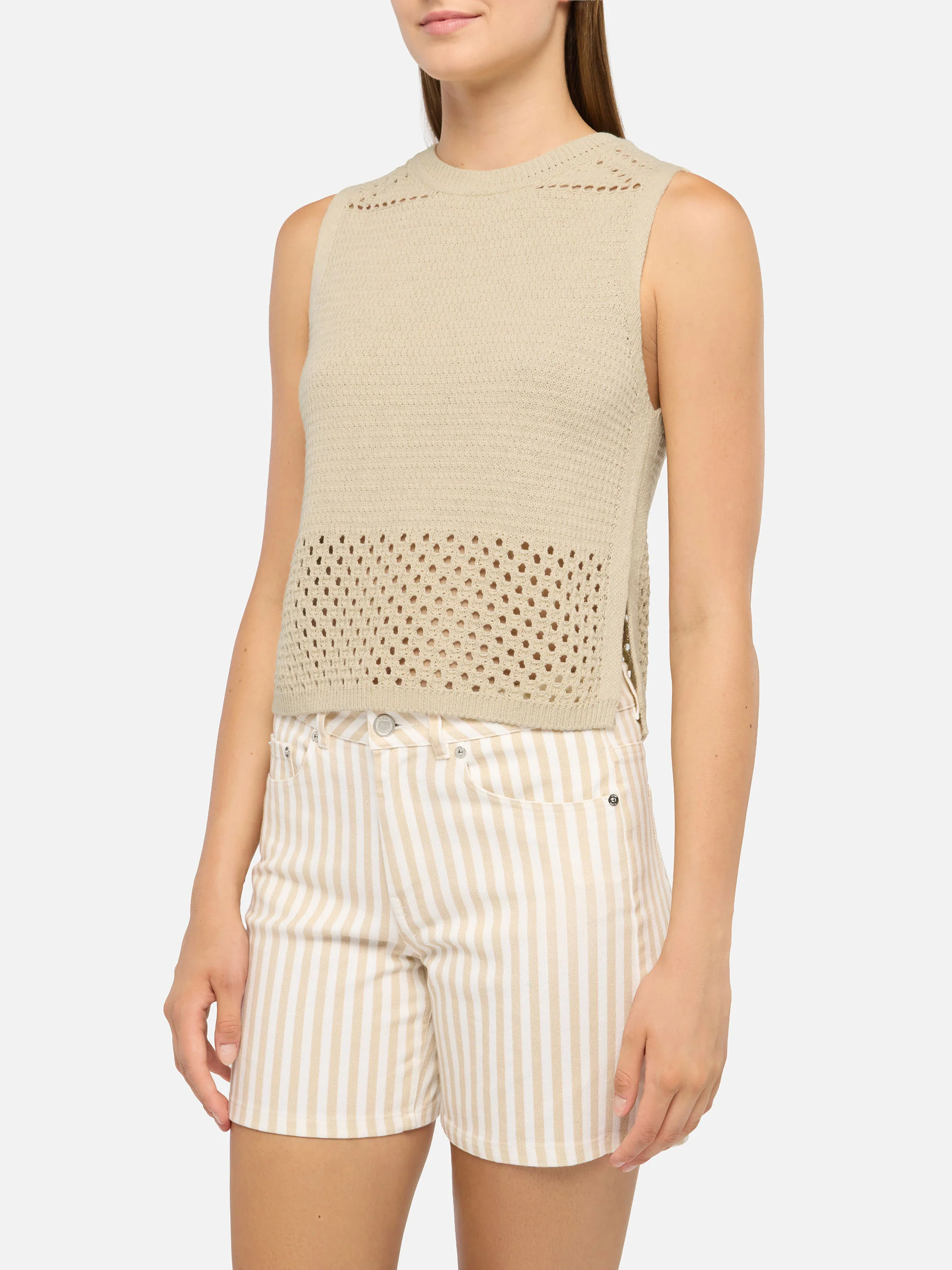 Aire beige crochet top - Image 2