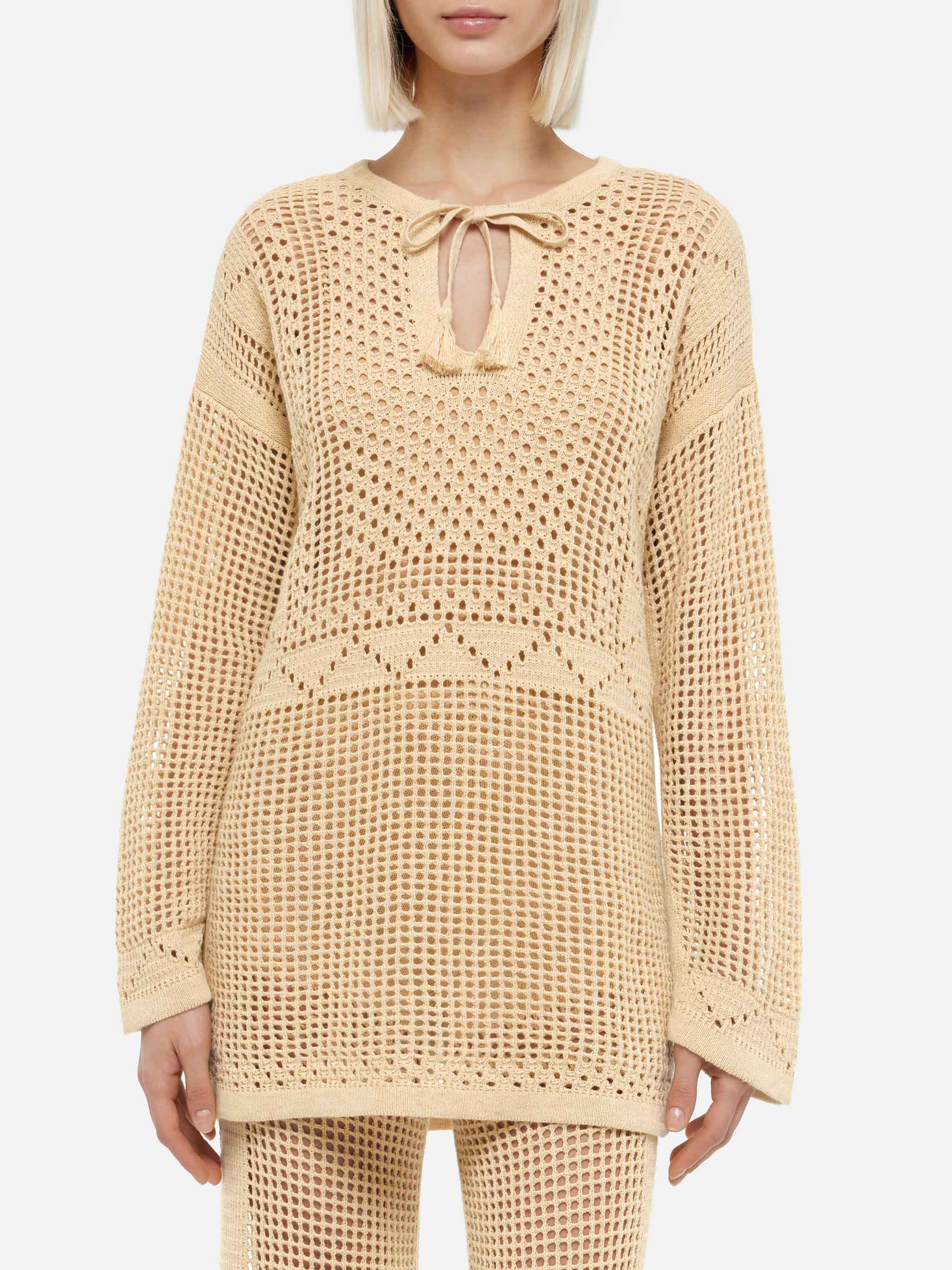 Alicia crochet mesh tunic - Image 2