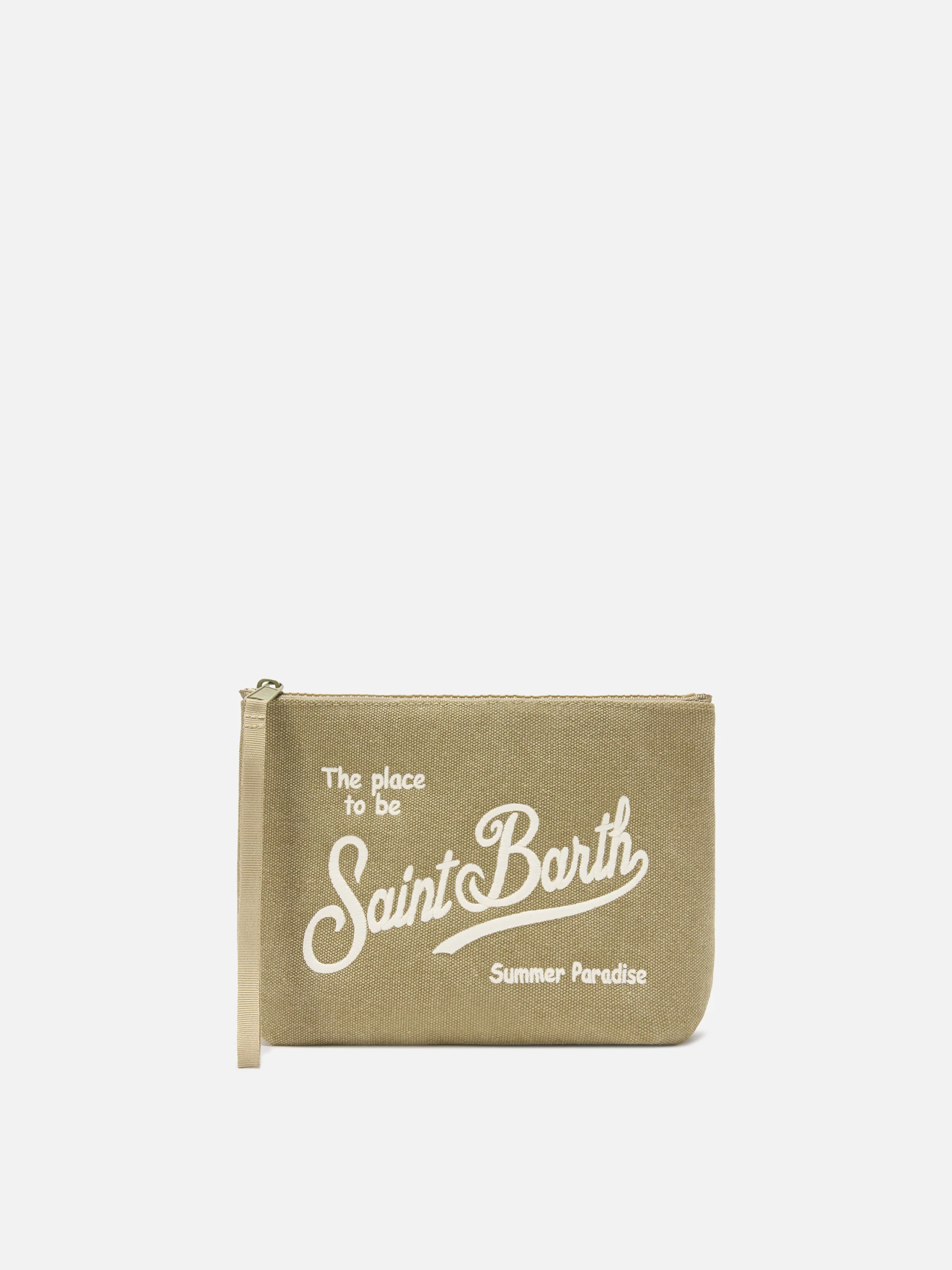 Aline brown canvas pouch