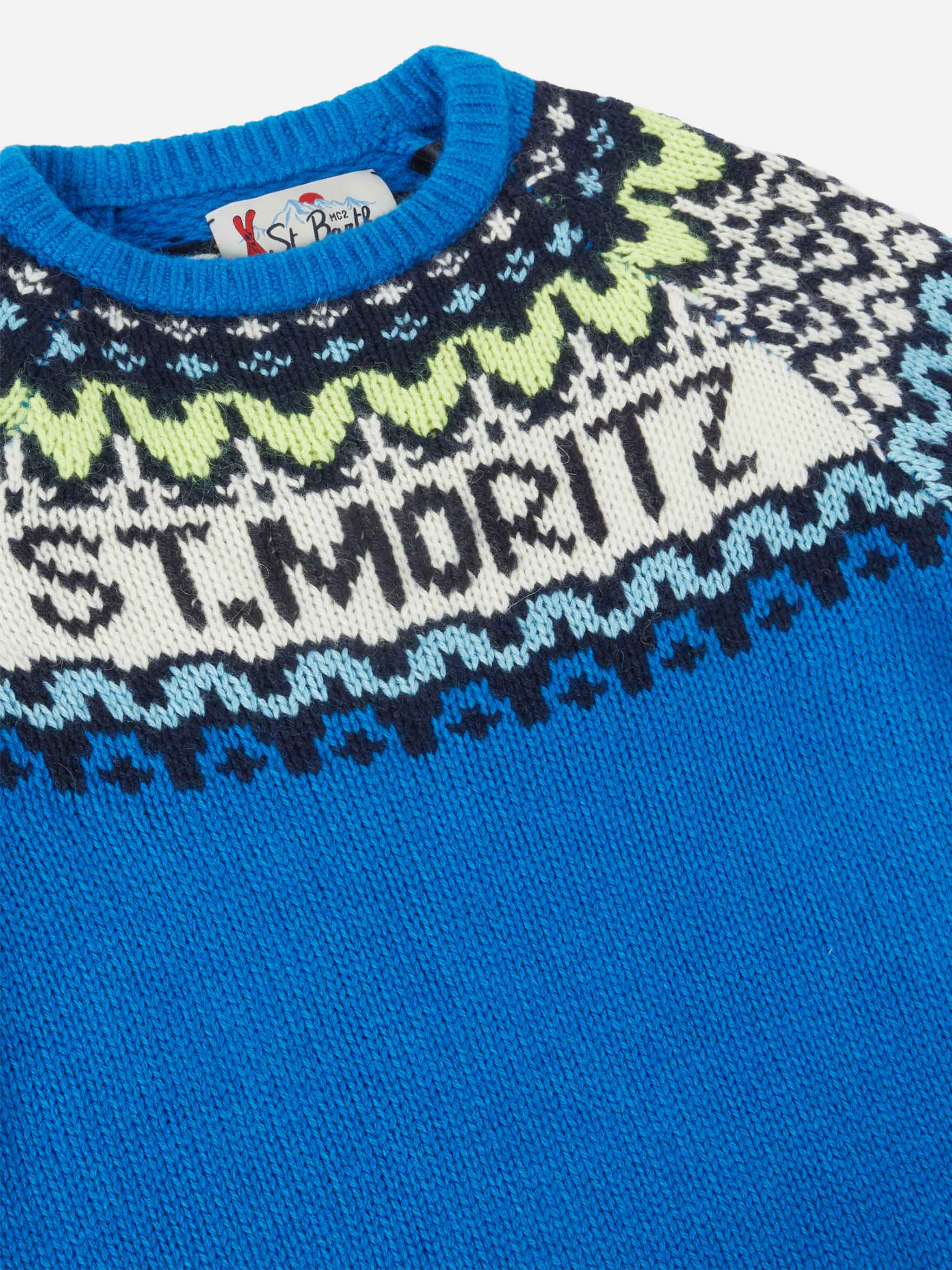 Alpaca sweater Douglas with fair-isle and St. Moritz jacquard - Image 2