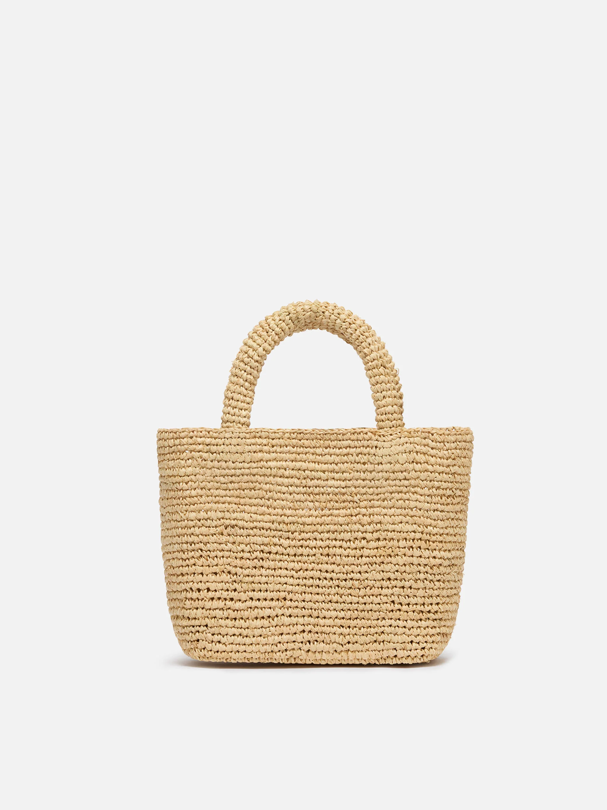 Beach mini raffia bag with embroidered logo - Image 4