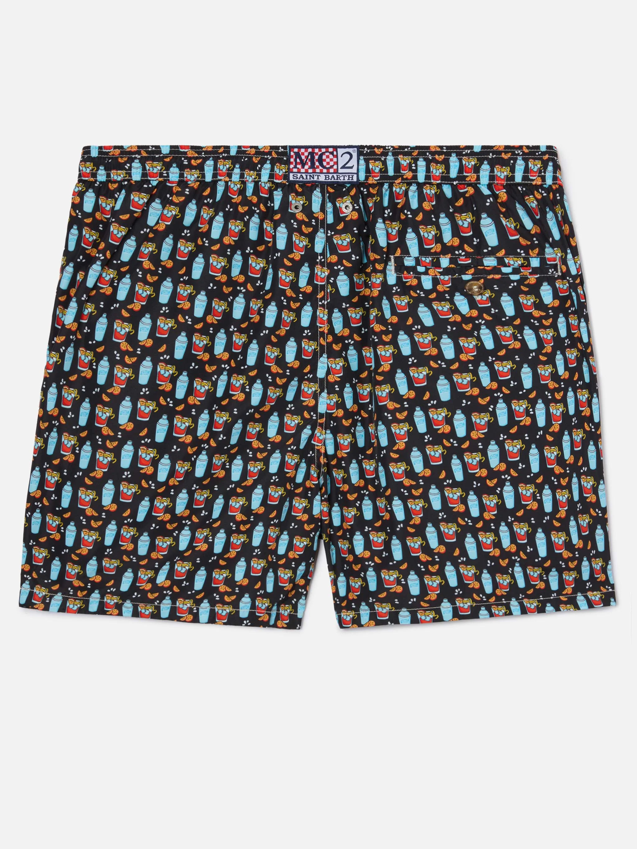 Black Lighting Micro swim shorts with negroni all-over print - Image 2