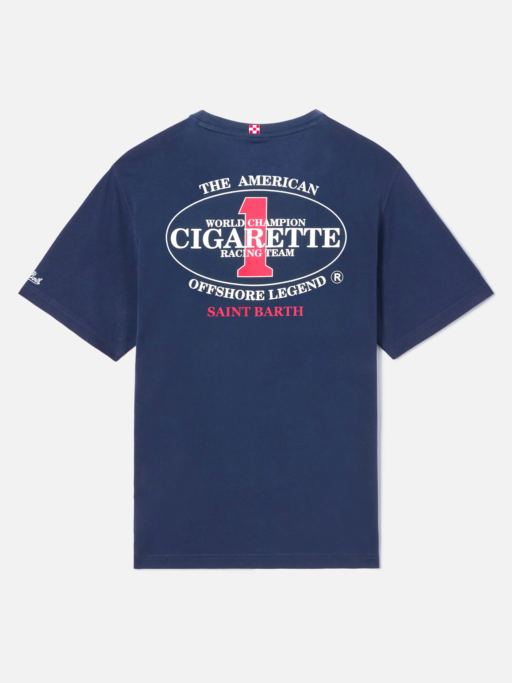 Blue Portland t-shirt with Cigarette Racing print | Special Edition