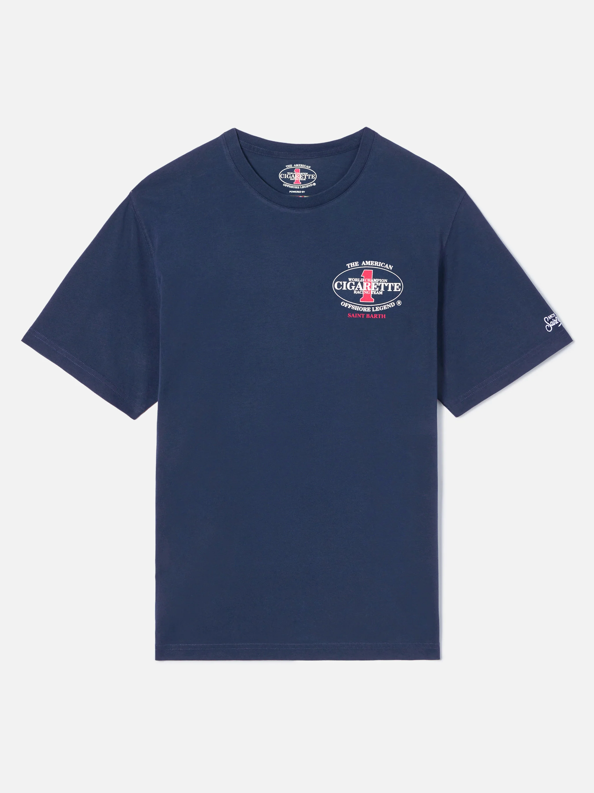 Blue Portland t-shirt with Cigarette Racing print | Special Edition - Image 5