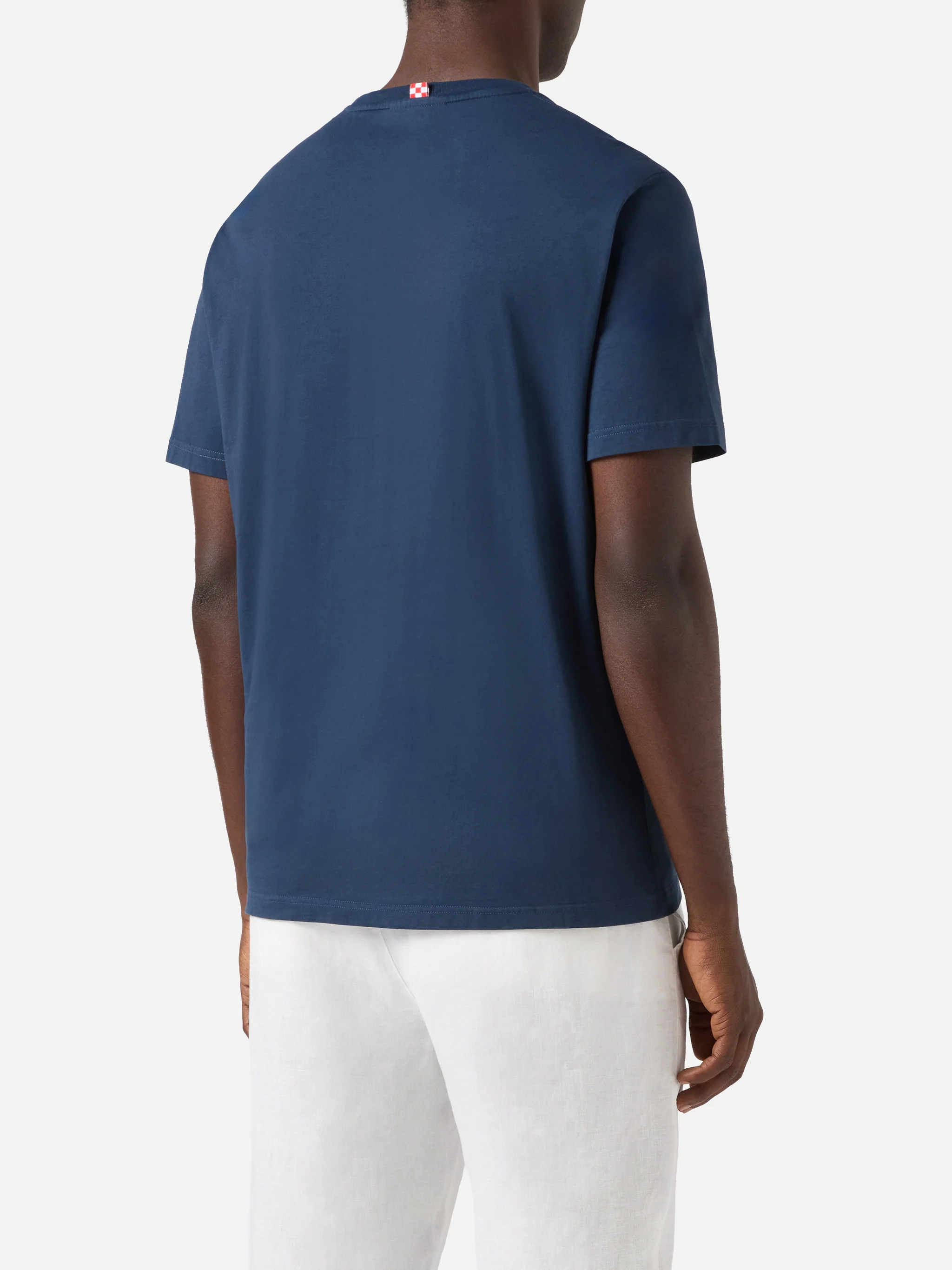 Blue Portofino T-shirt with I Found My Gin In Portofino embroidery | Special Edition - Image 3