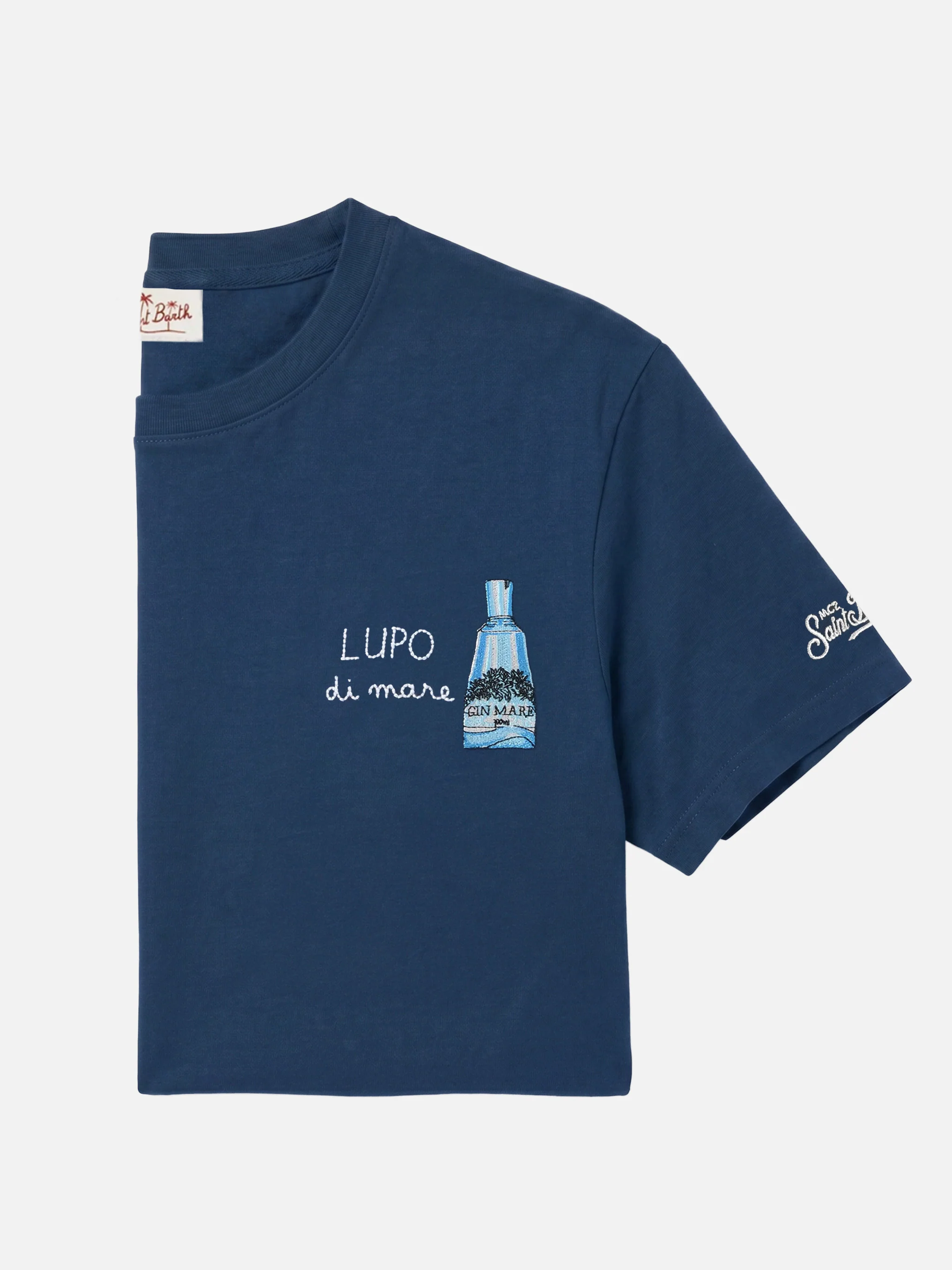 Blue Portofino T-shirt with Lupo Di Mare embroidery | Special Edition