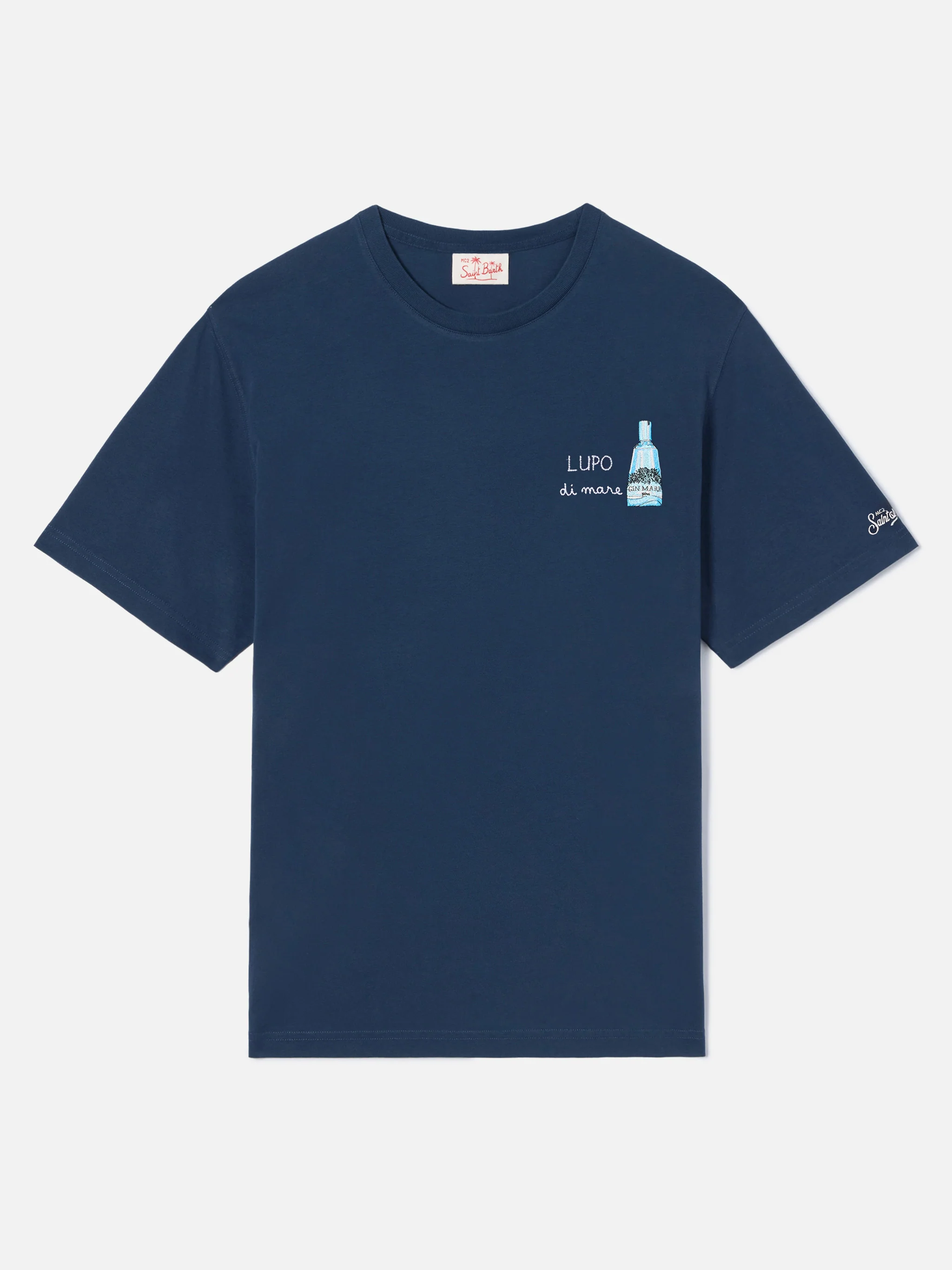 Blue Portofino T-shirt with Lupo Di Mare embroidery | Special Edition - Image 3