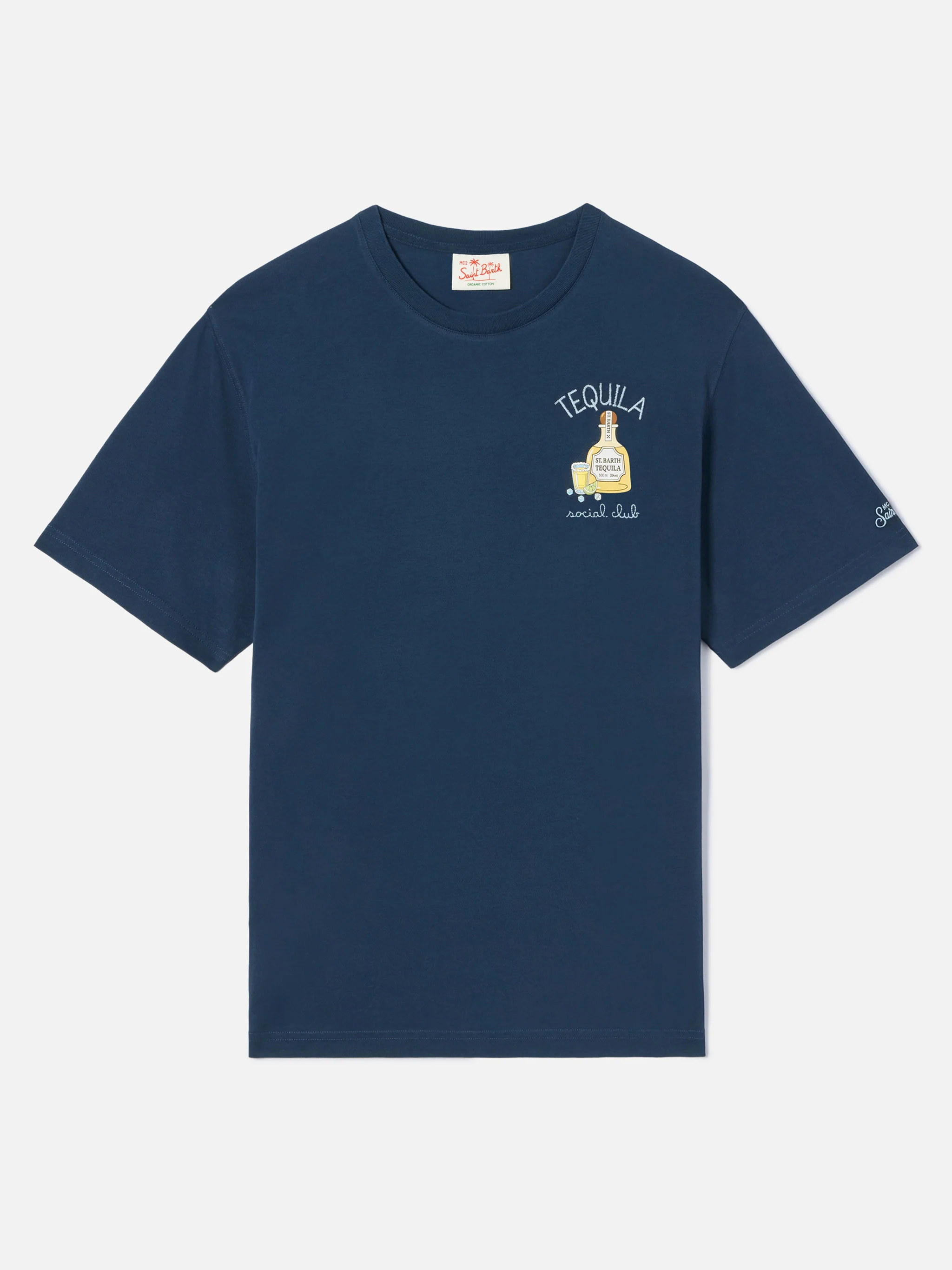 Blue Portofino T-shirt with Tequila Social Club embroidery - Image 5