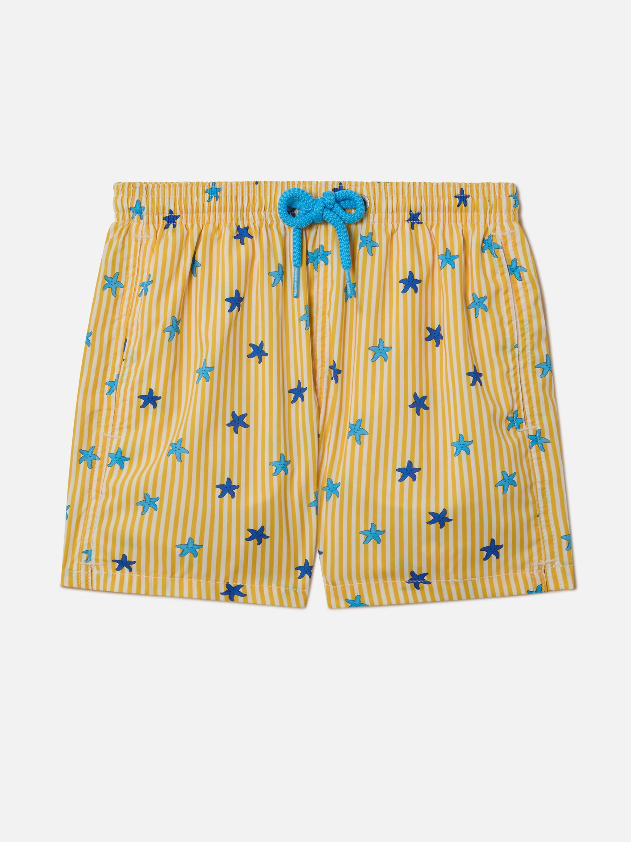 Boy Comfort Light Jr swim shorts with starfishes print - Image 3