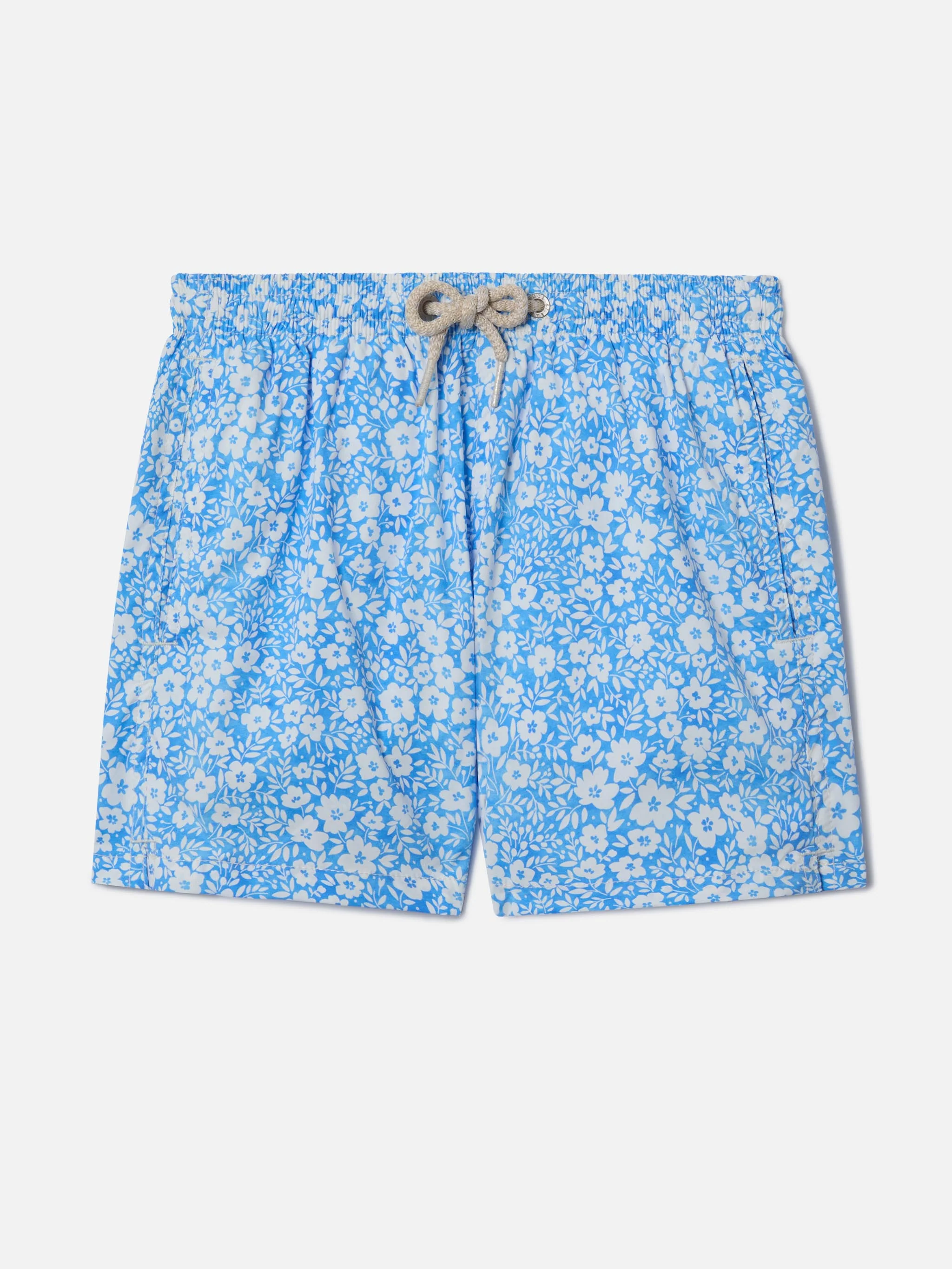 Comfort Light classic stretch swim shorts with flower print