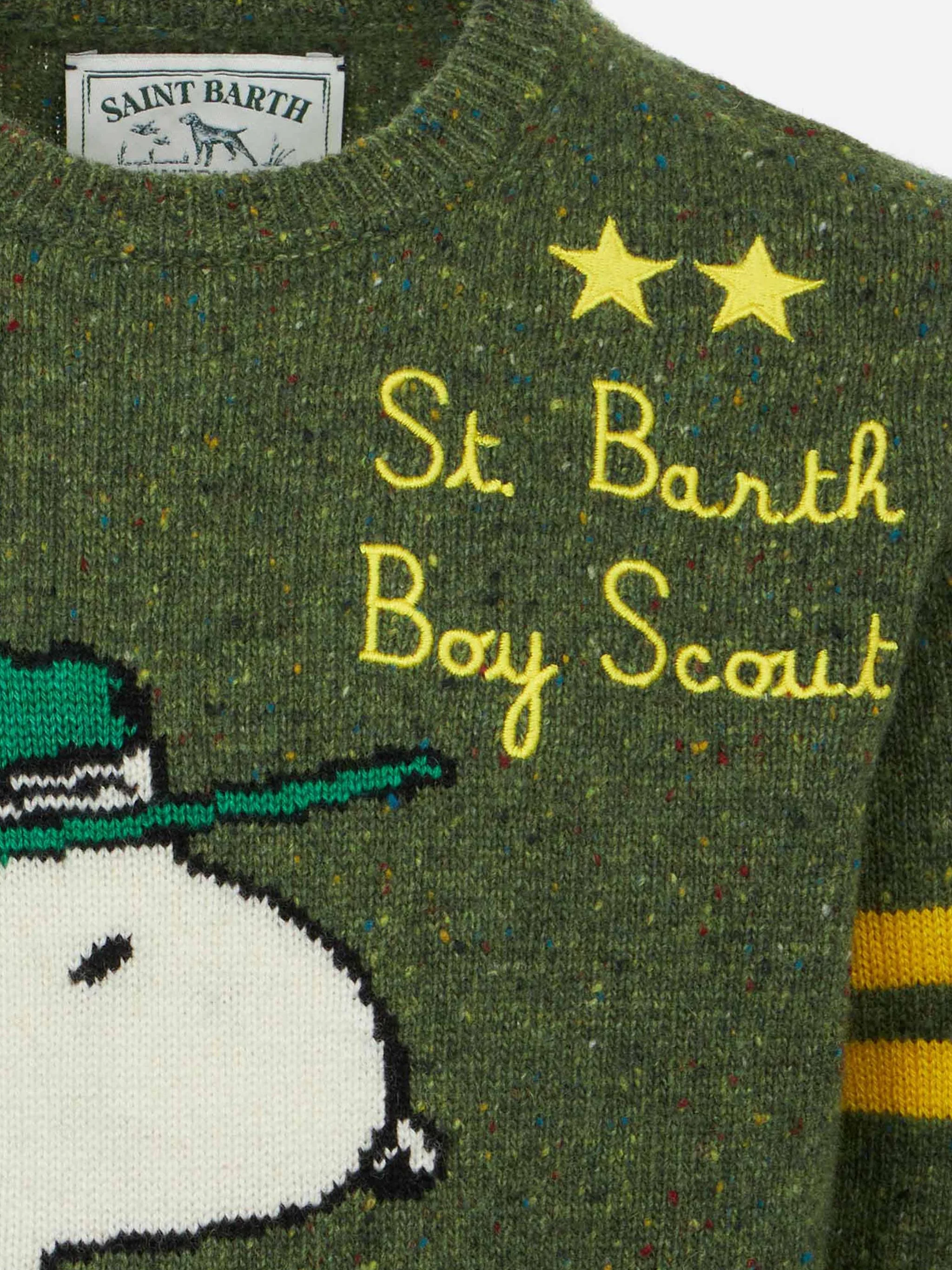 Boy crewneck donegal sweater with Snoopy jacquard | SNOOPY - PEANUTS™ SPECIAL EDITION - Image 2