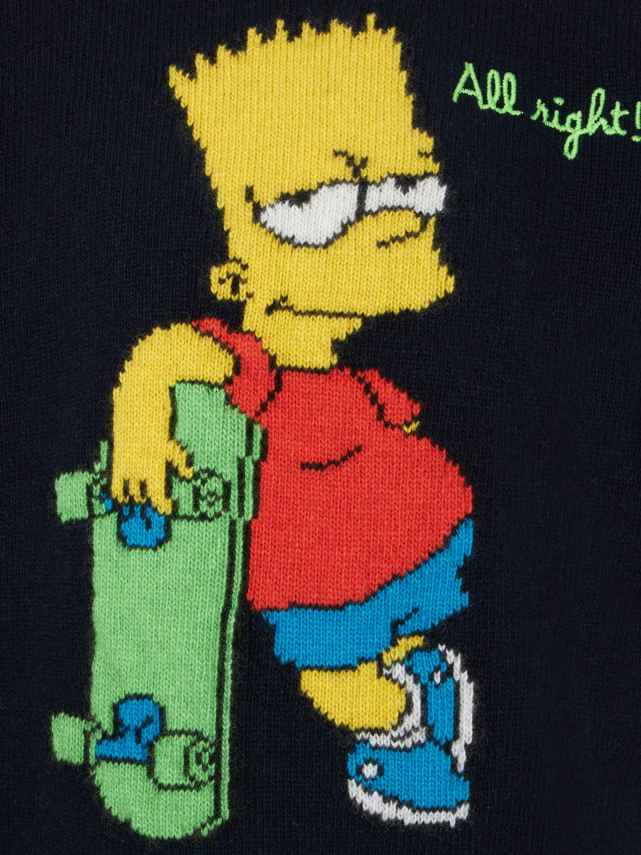 Boy crewneck sweater with Bart Simpson print |THE SIMPSON SPECIAL EDITION - Image 2