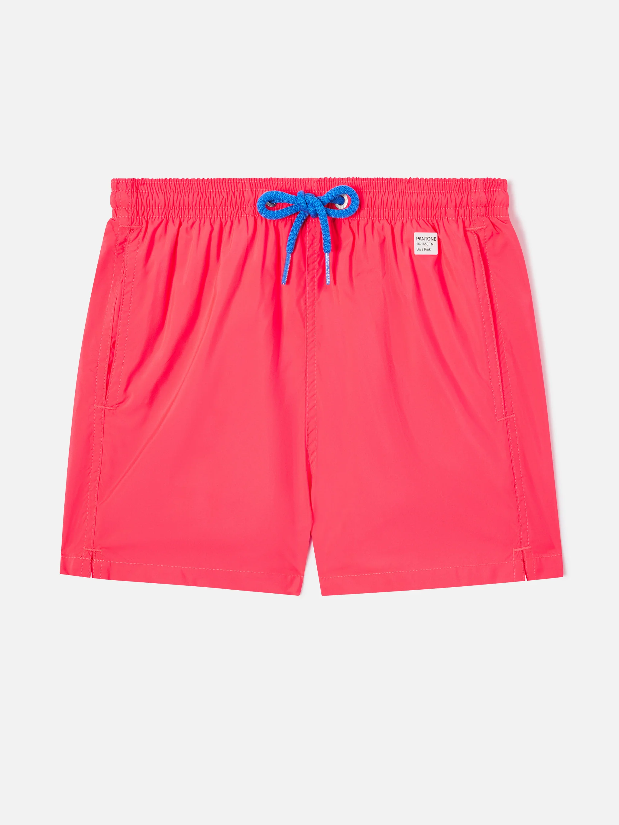 Boy fluo red lightweight swim shorts Lighting Pantone | PANTONE® SPECIAL EDITION