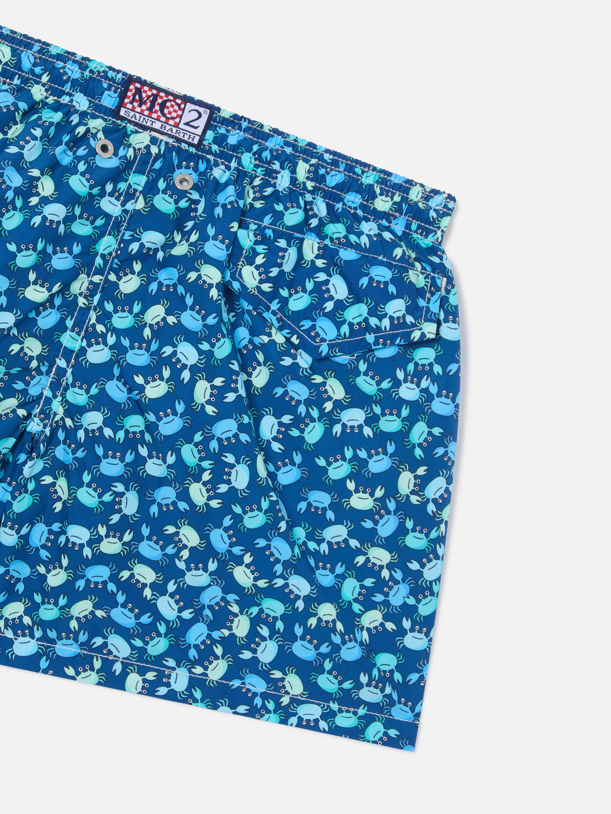 Boy lightweight fabric swim-shorts Jean Lighting 70 with crabs print - Image 5