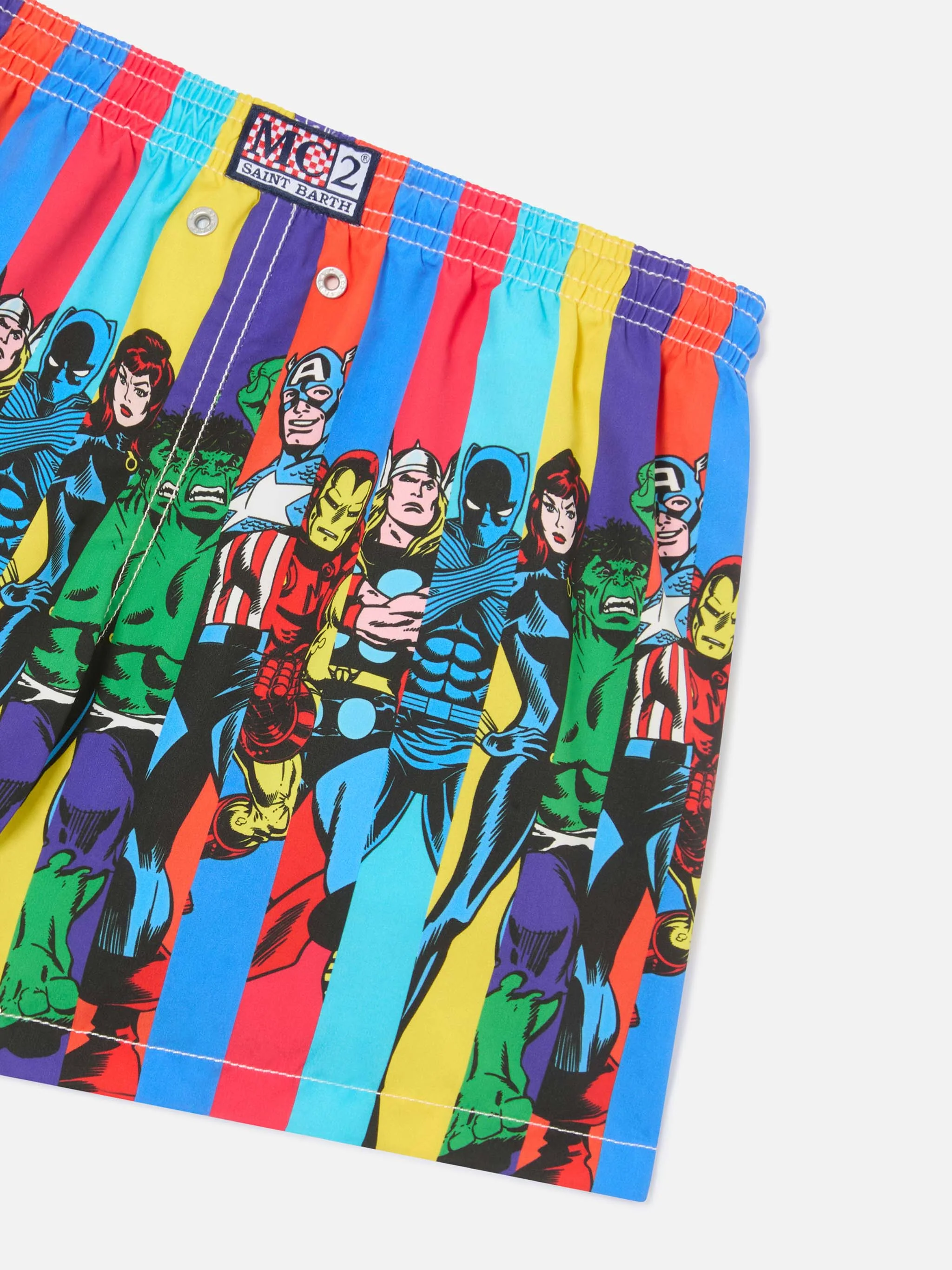 Boy mid-length Haiti swim-shorts with Marvel superheroes placed print | MARVEL SPECIAL EDITION - Image 3