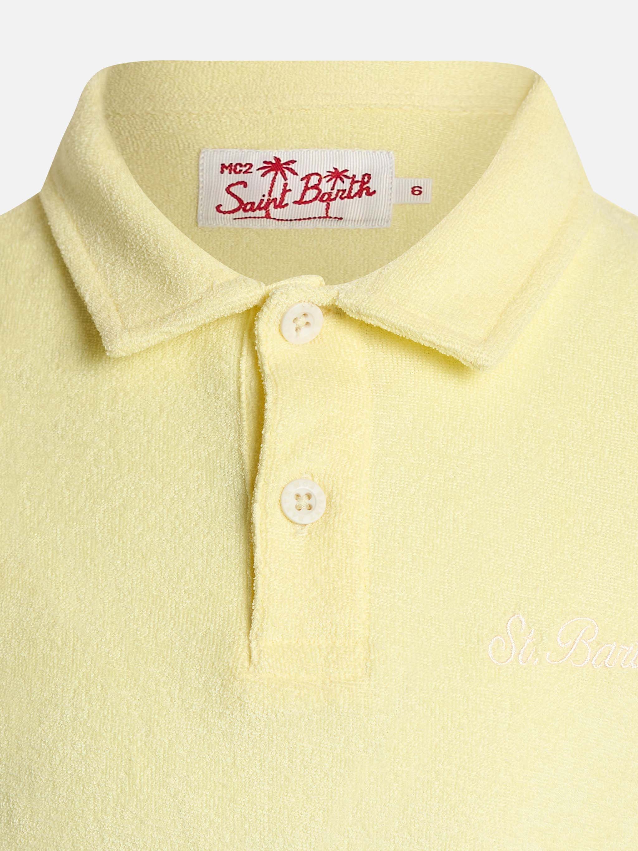 Boy pale yellow terry polo shirt Jeremy Jr - Image 2
