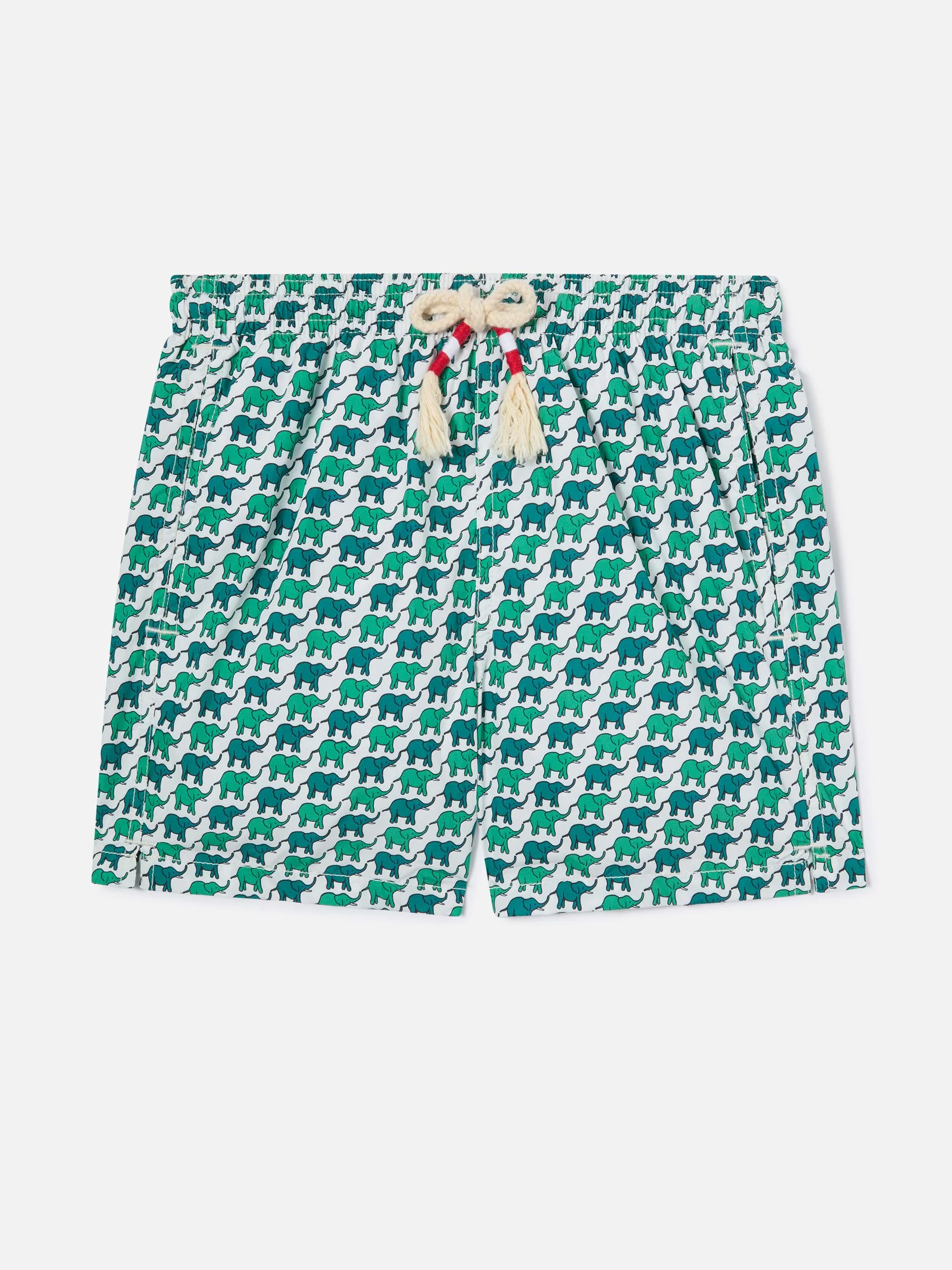 Boy swim shorts with elephant print