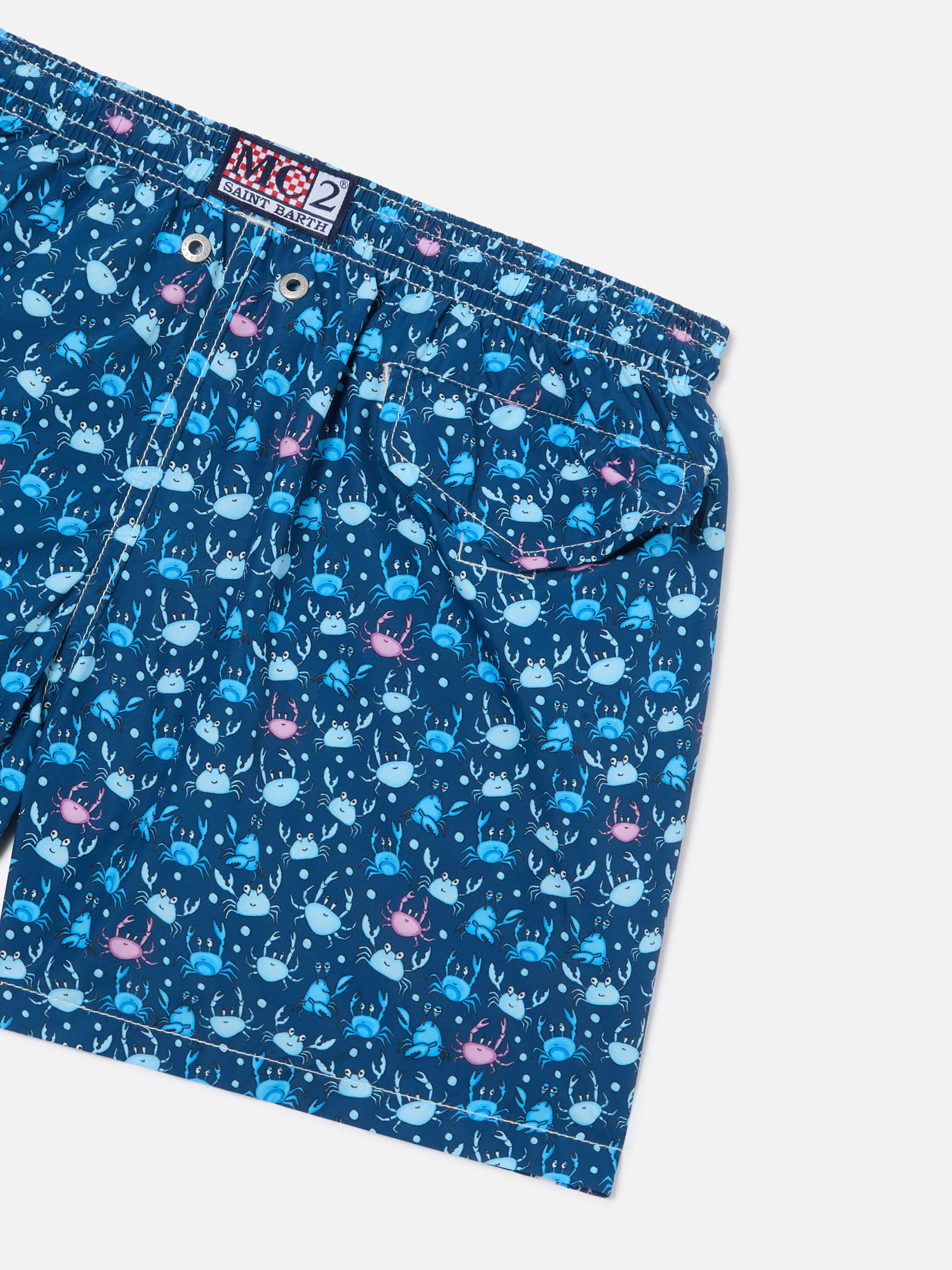 Boy swim shorts with multicolor crabs print - Image 3