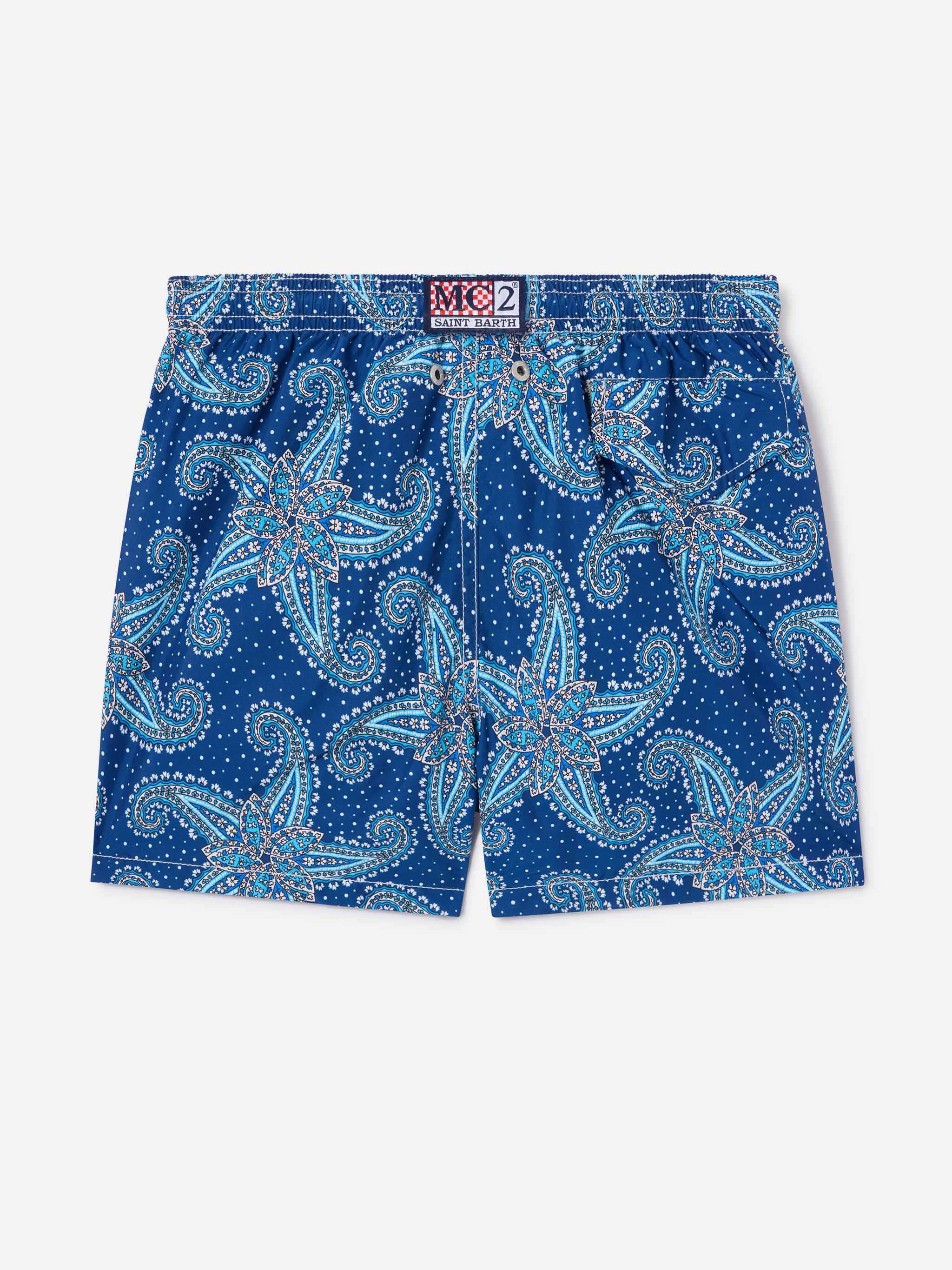 Boy swim shorts with paisley print - Image 2
