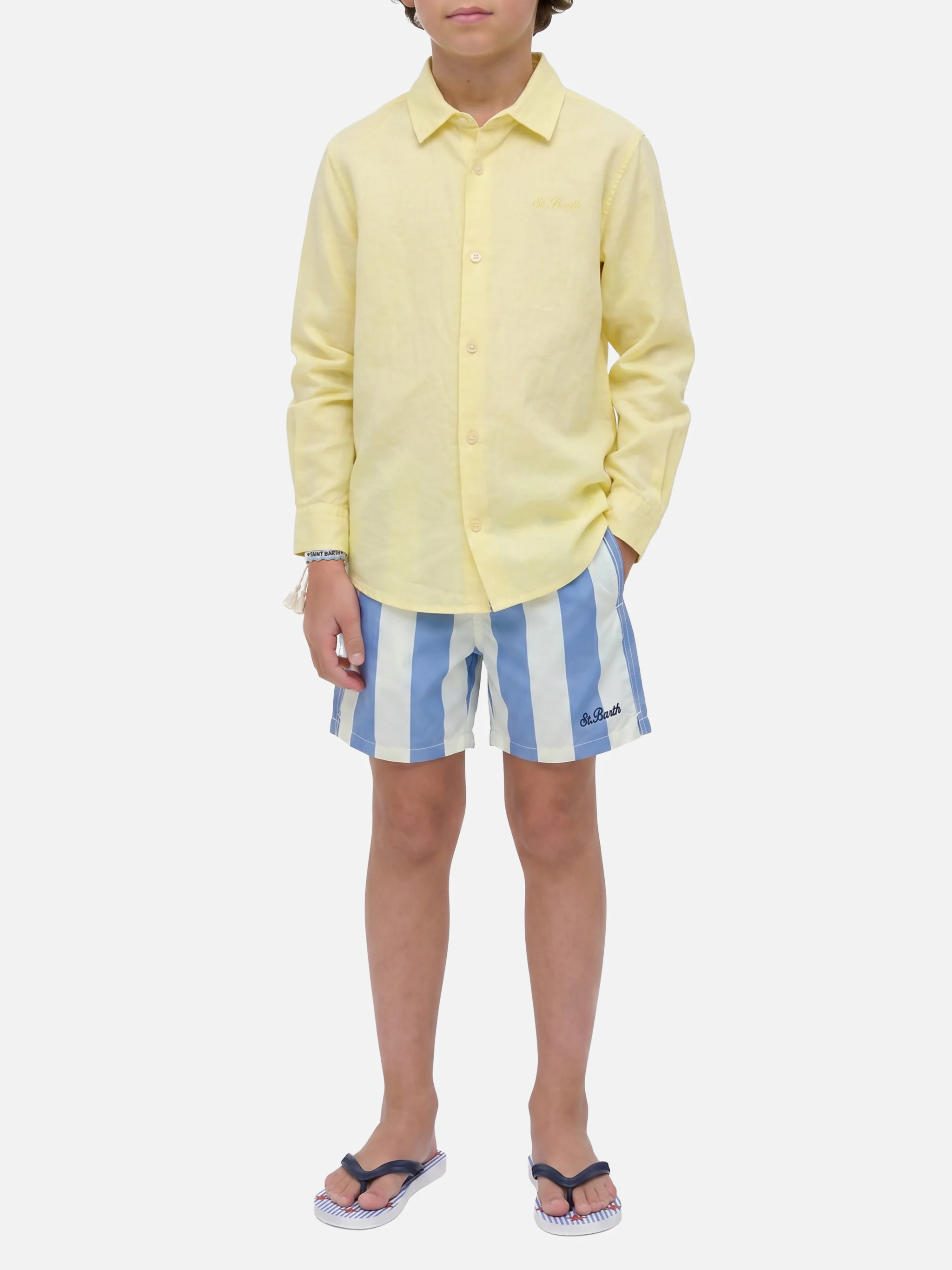 Butter yellow Chemise Jr shirt in cotton voile - Image 2
