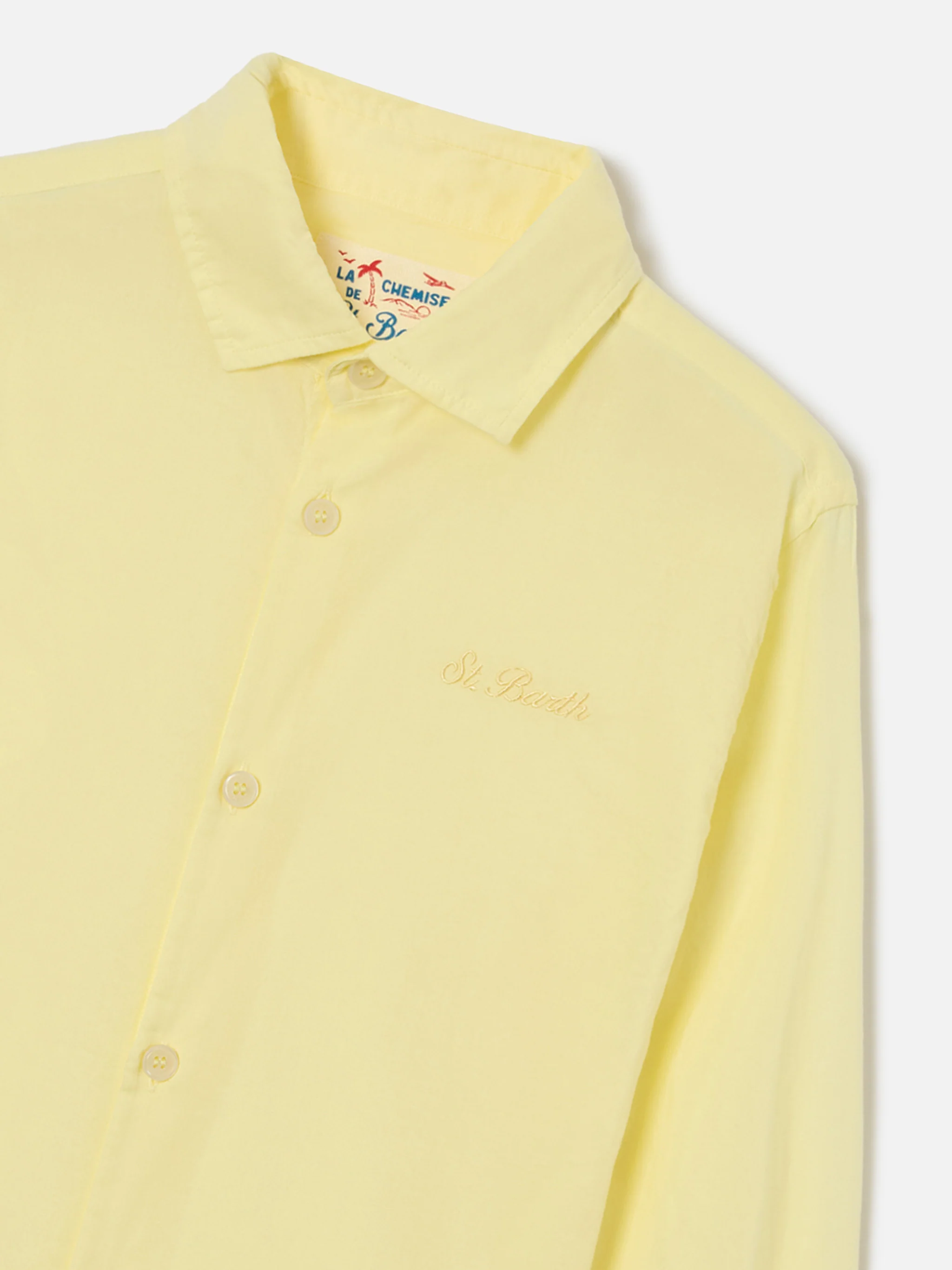 Butter yellow Chemise Jr shirt in cotton voile - Image 3