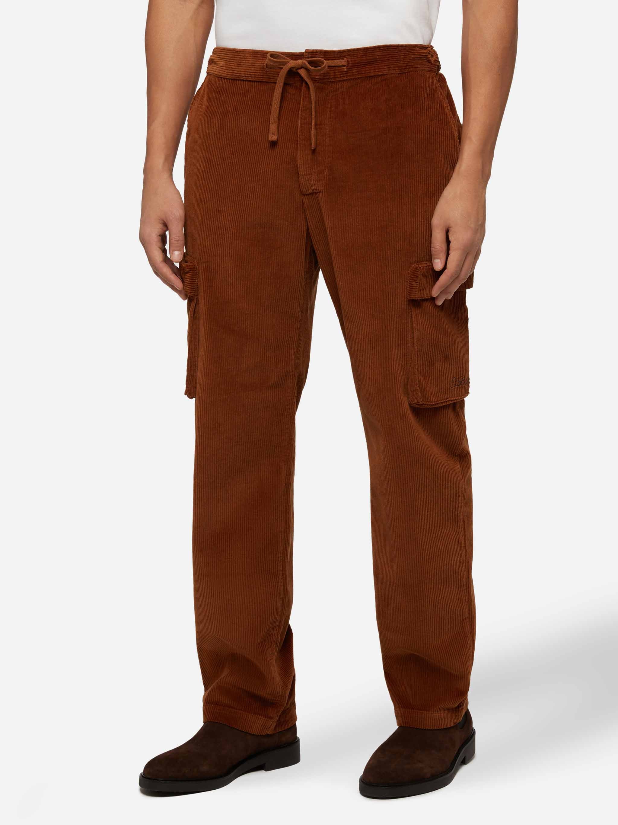 Camel corduroy cargo pants Goldeck