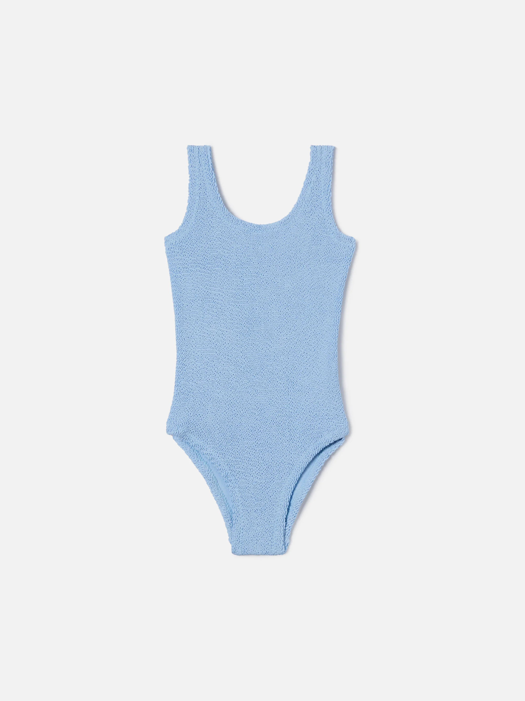 Cara crinkle one-piece swimsuit in light blue