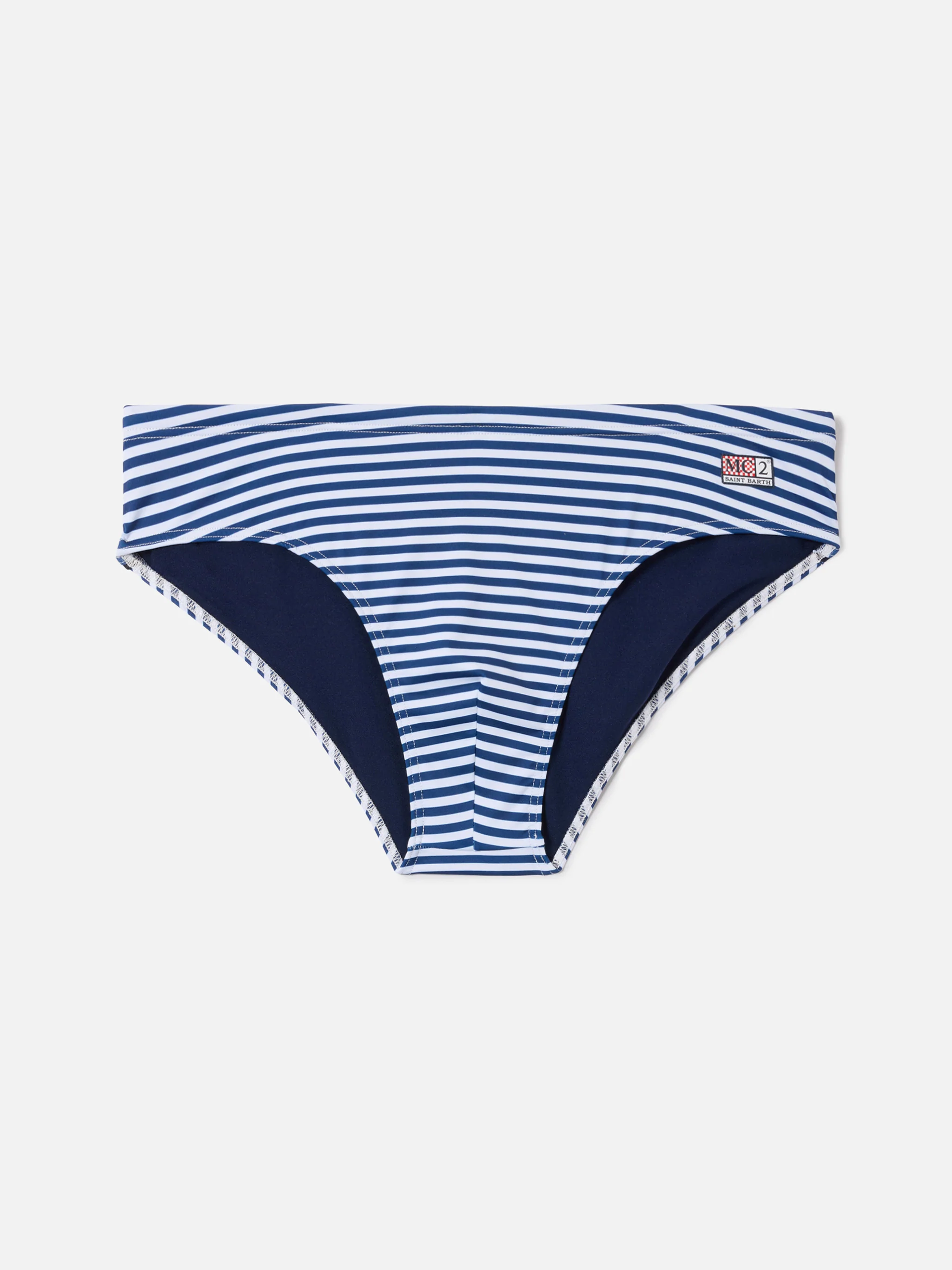 Cayo navy striped swim briefs