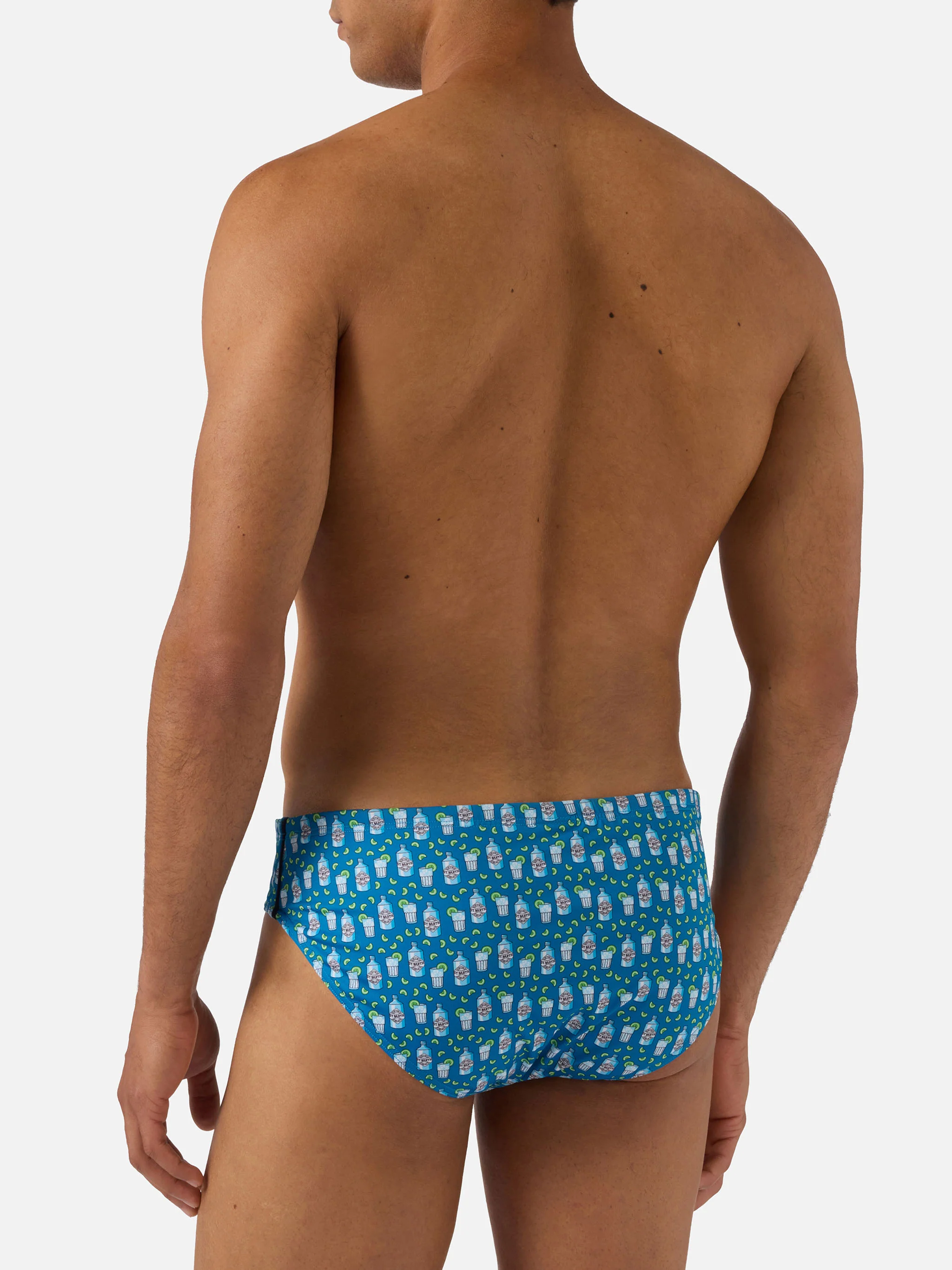 Cayo navy swim briefs with cocktail all-over print - Image 5