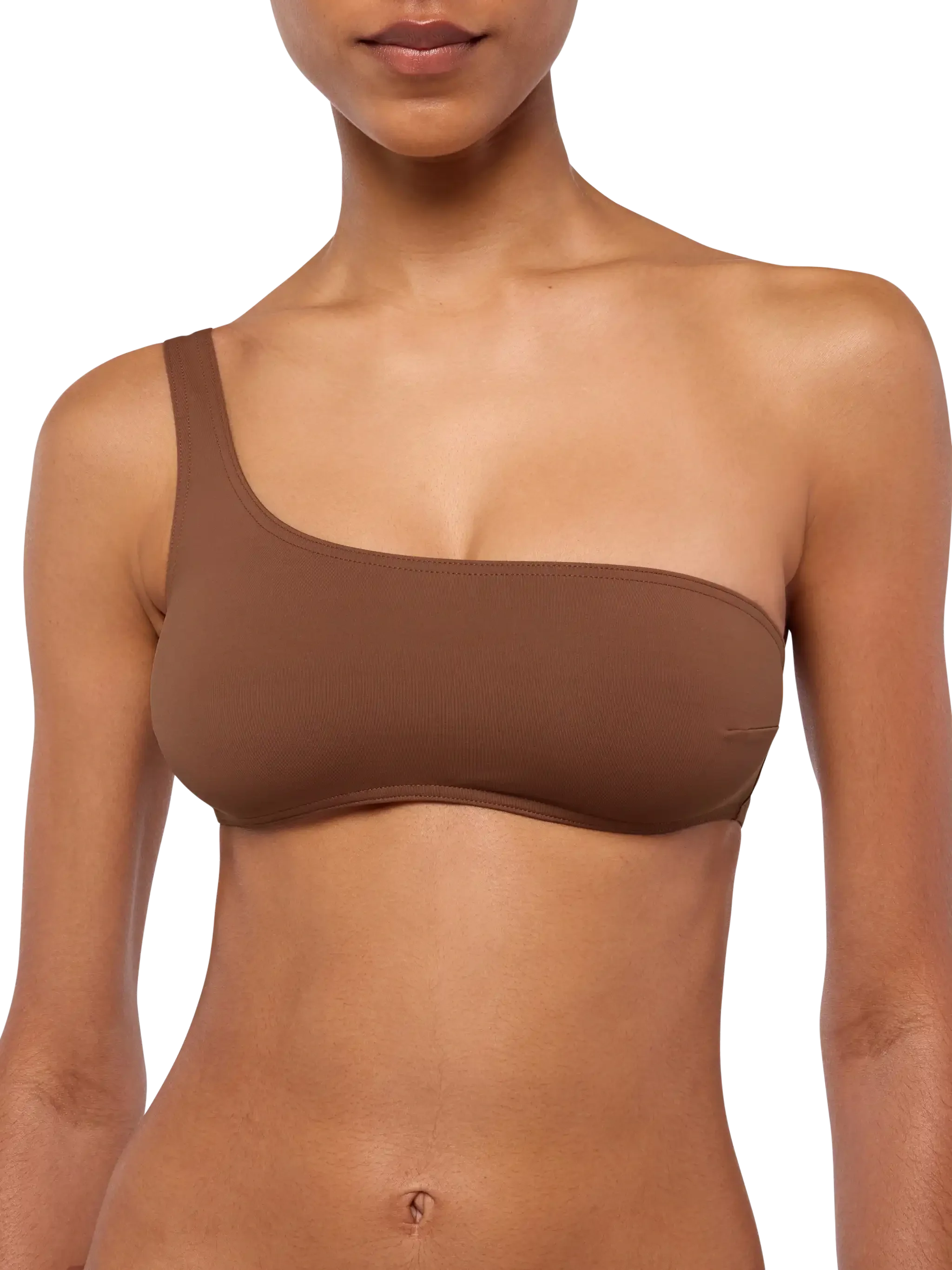 Celestine brown one-shoulder bralette top - Image 2