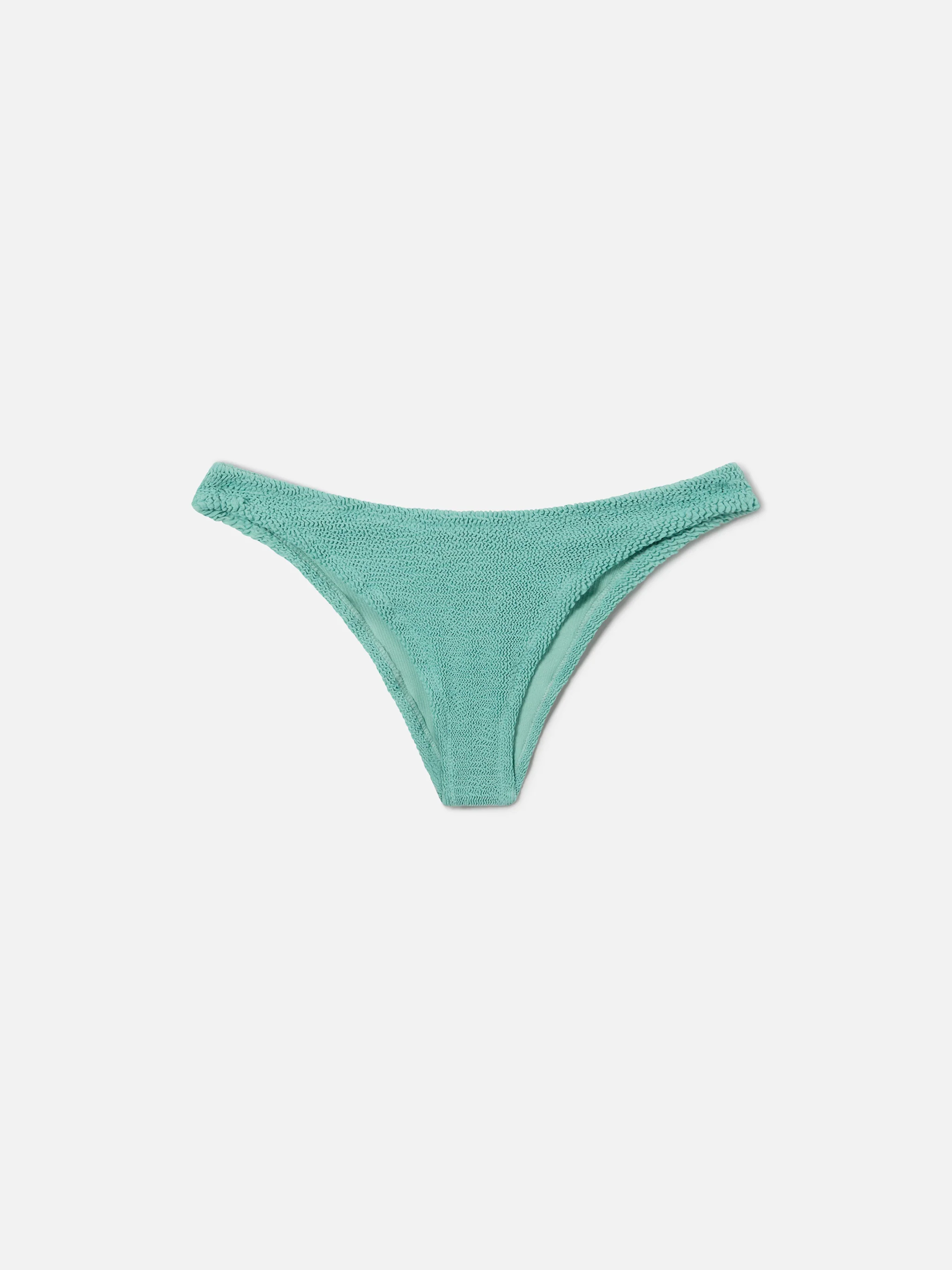 Classic swim briefs Elise in sage green crinkle