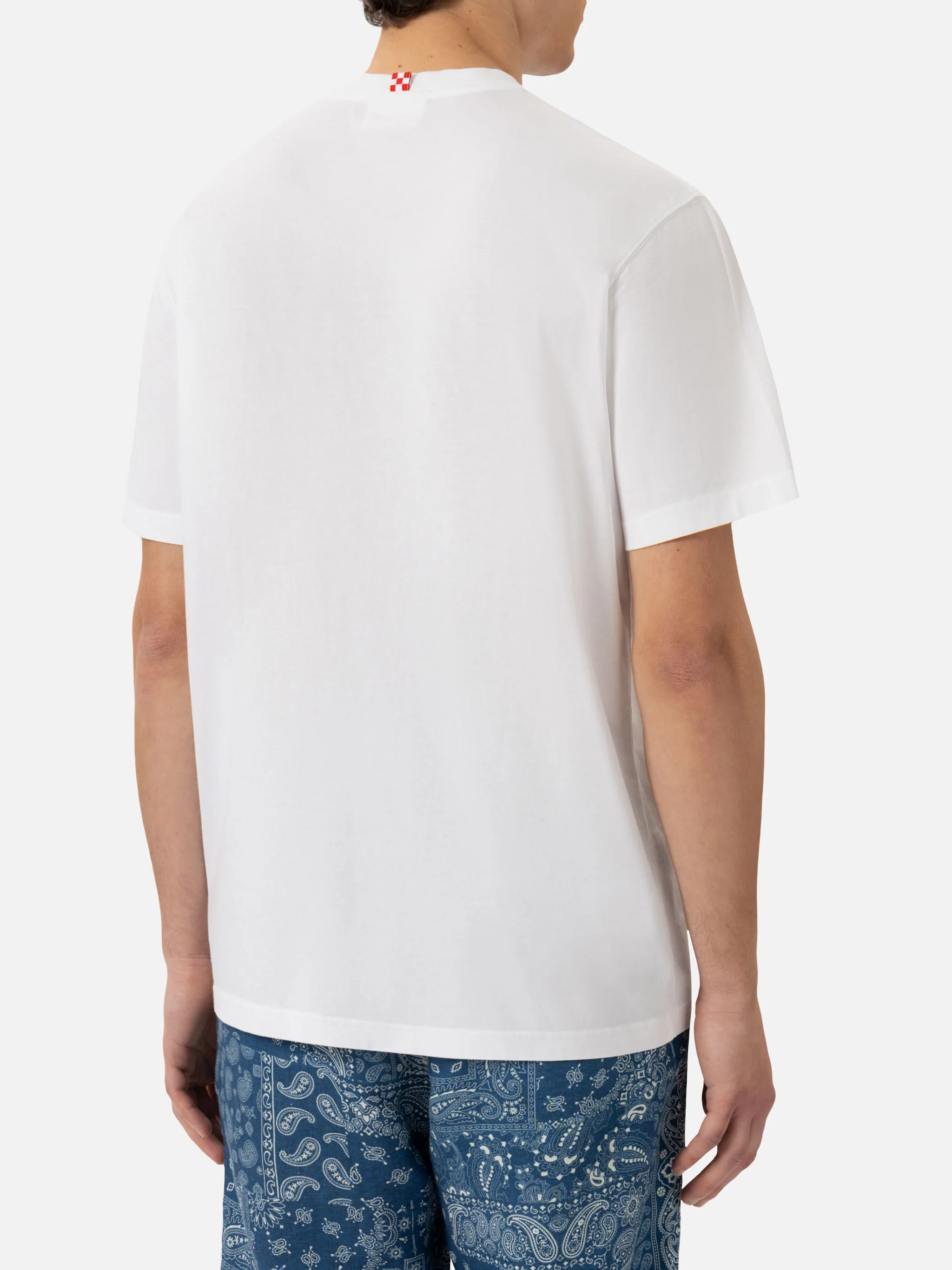 Classic fit cotton jersey t-shirt Portofino with Aperol Spritz, please embroidery | APEROL SPECIAL EDITION - Image 3