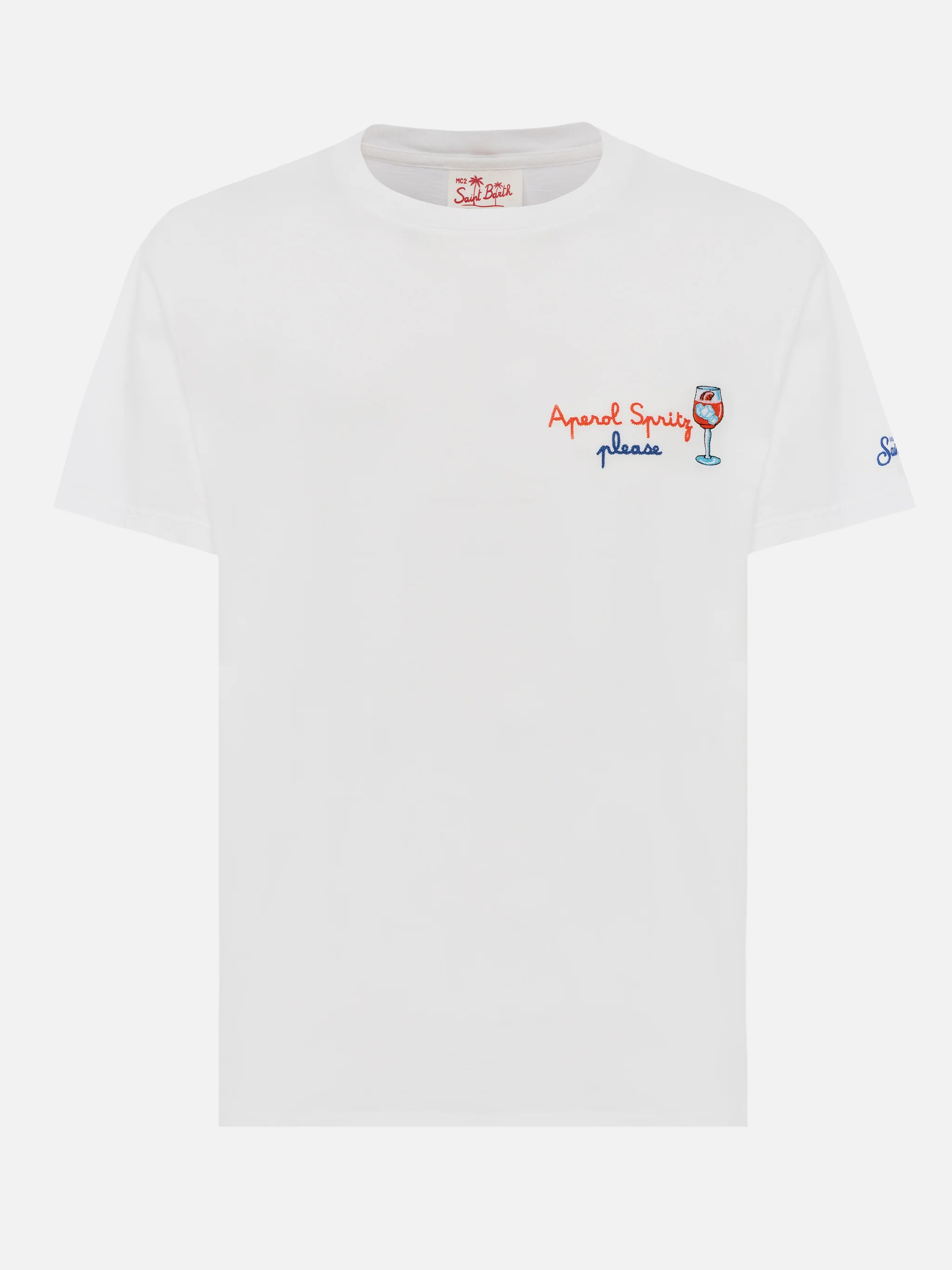 Classic fit cotton jersey t-shirt Portofino with Aperol Spritz, please embroidery | APEROL SPECIAL EDITION - Image 4