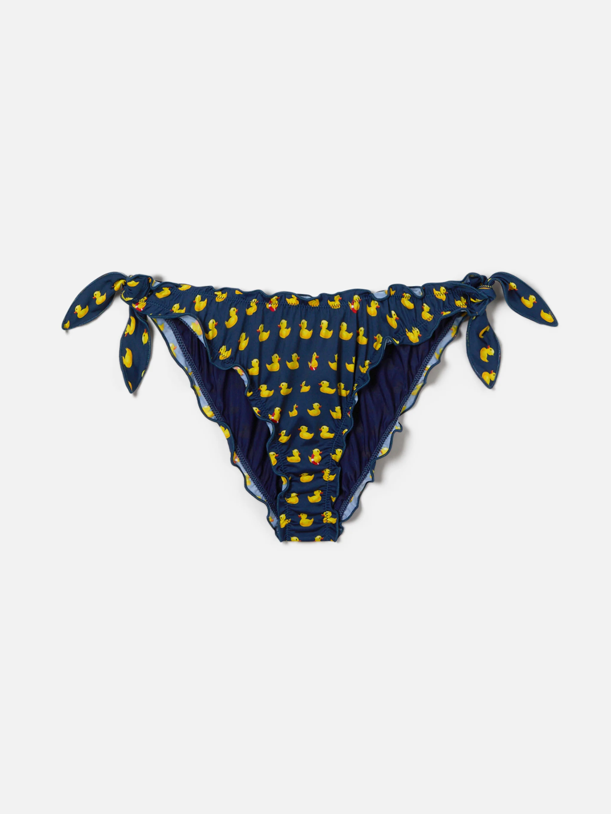Classic Moon bikini bottoms in navy blue with duck print
