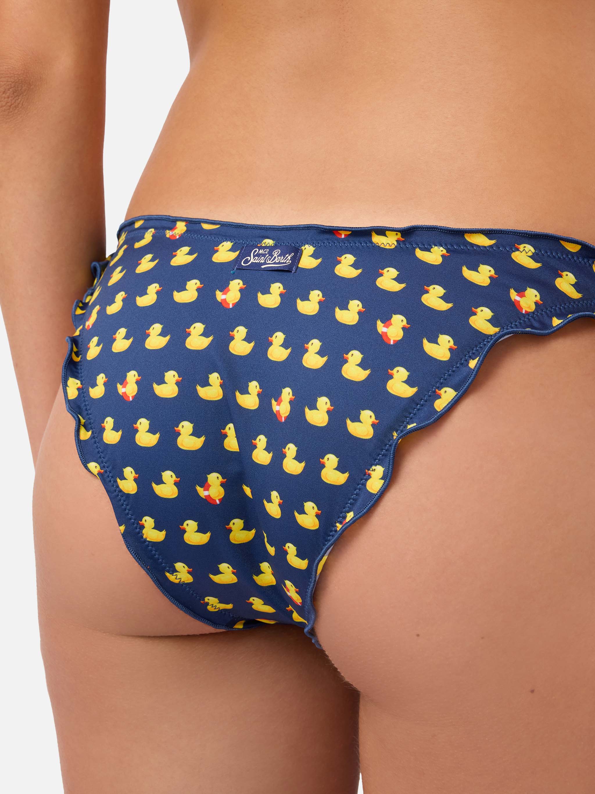 Classic Moon bikini bottoms in navy blue with duck print - Image 2