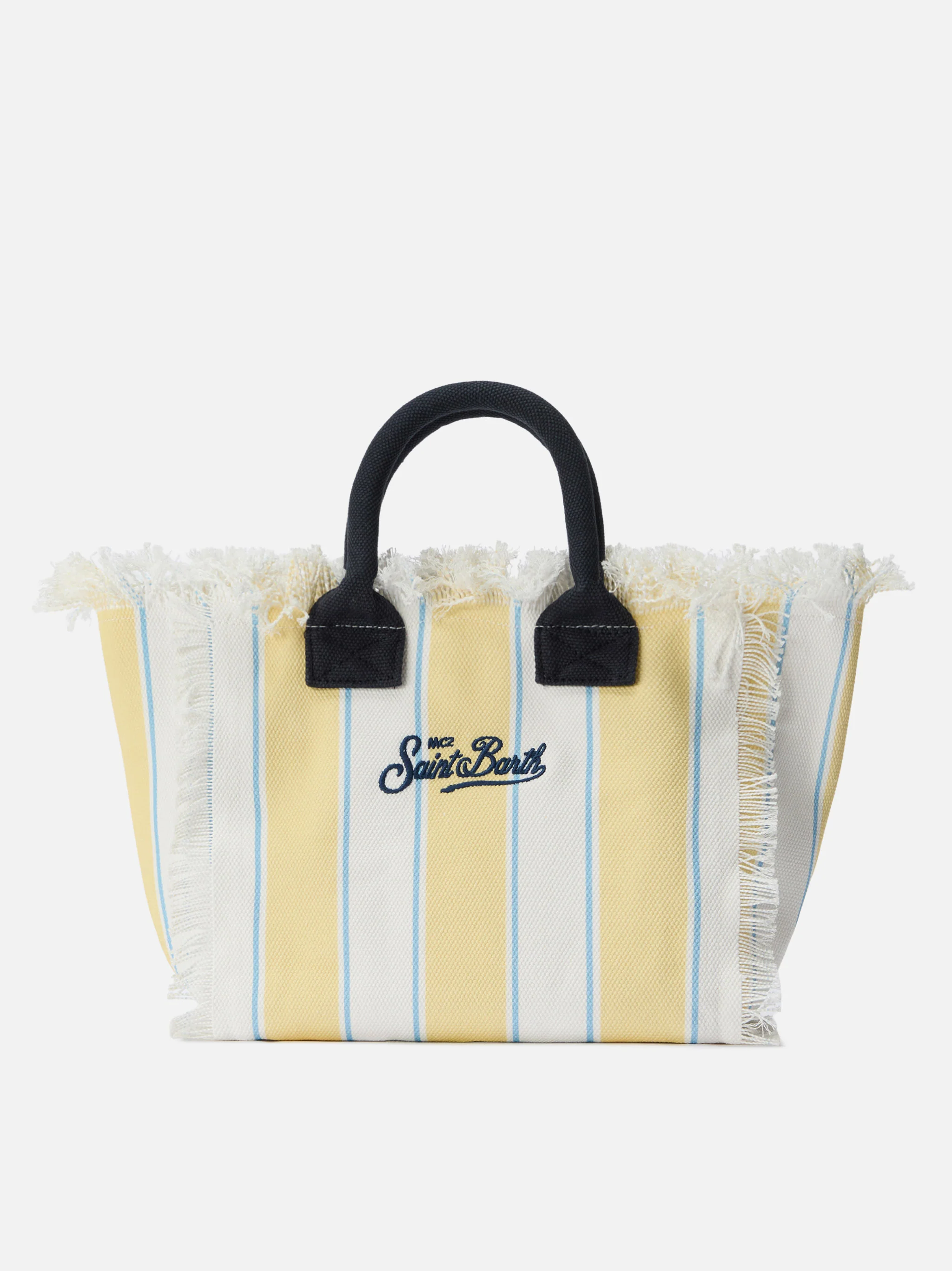 Colette canvas bag with yellow stripes and embroidered logo - Image 3