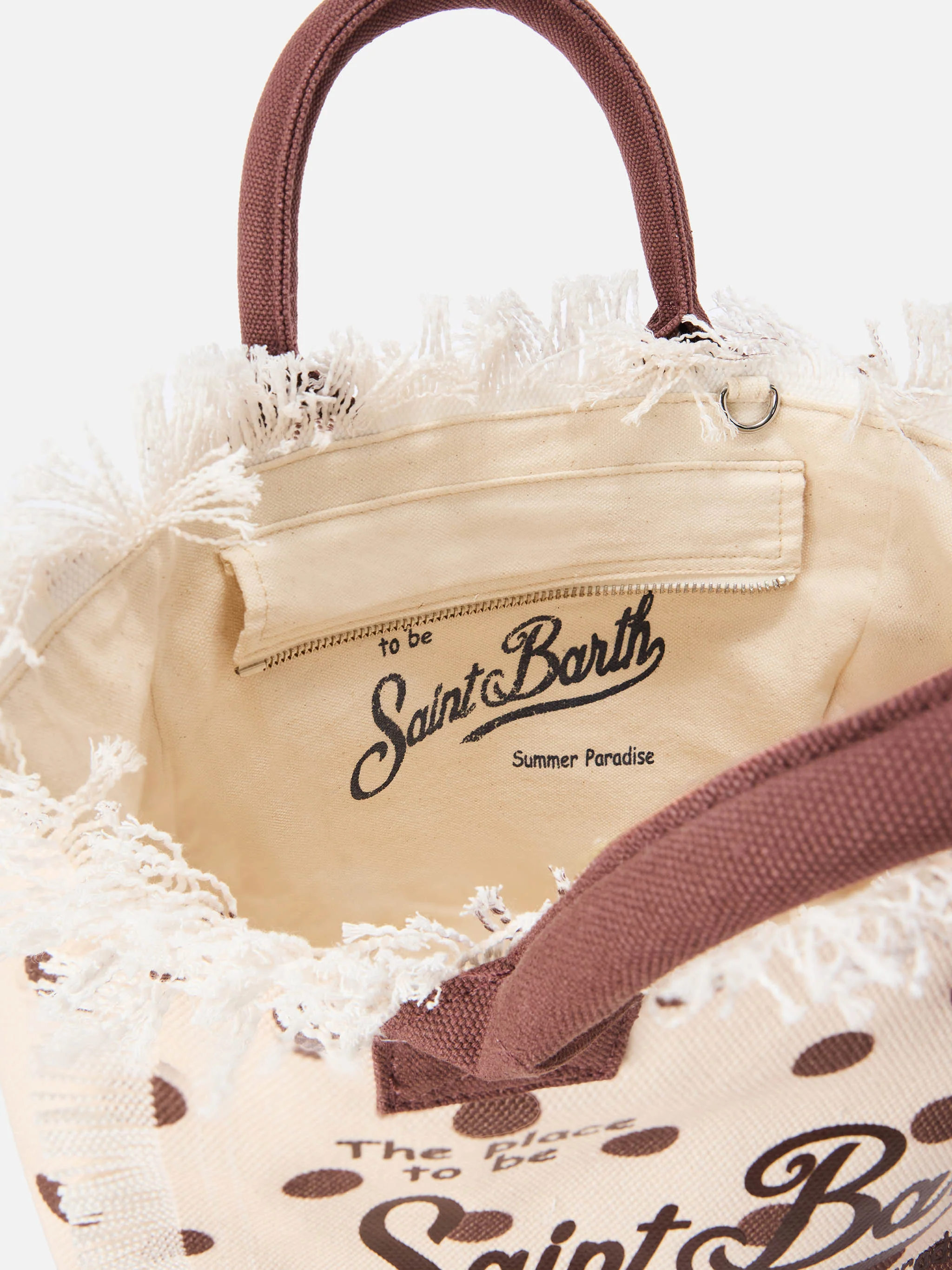 Colette canvas polka dot bag with embroidered logo - Image 3