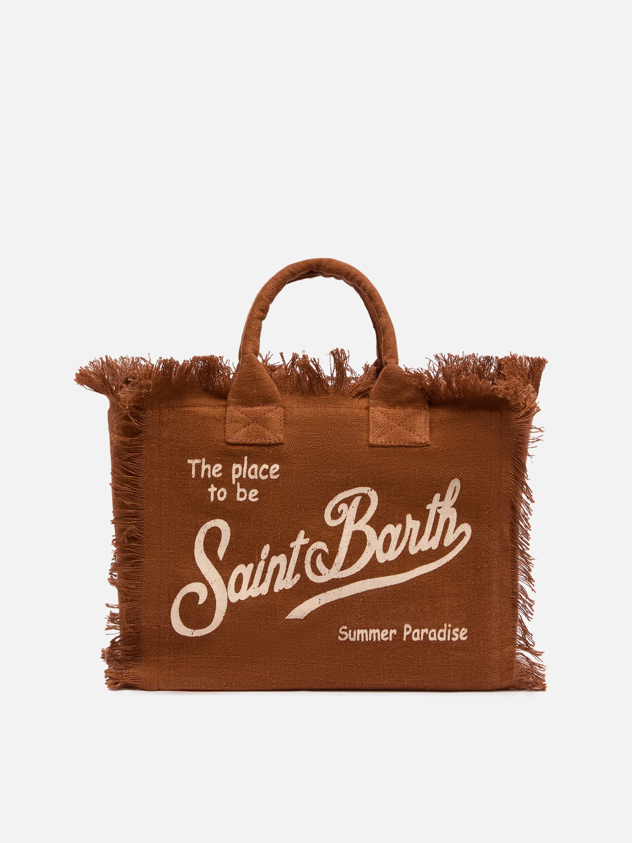 Colette brown handbag in 100% LINEN