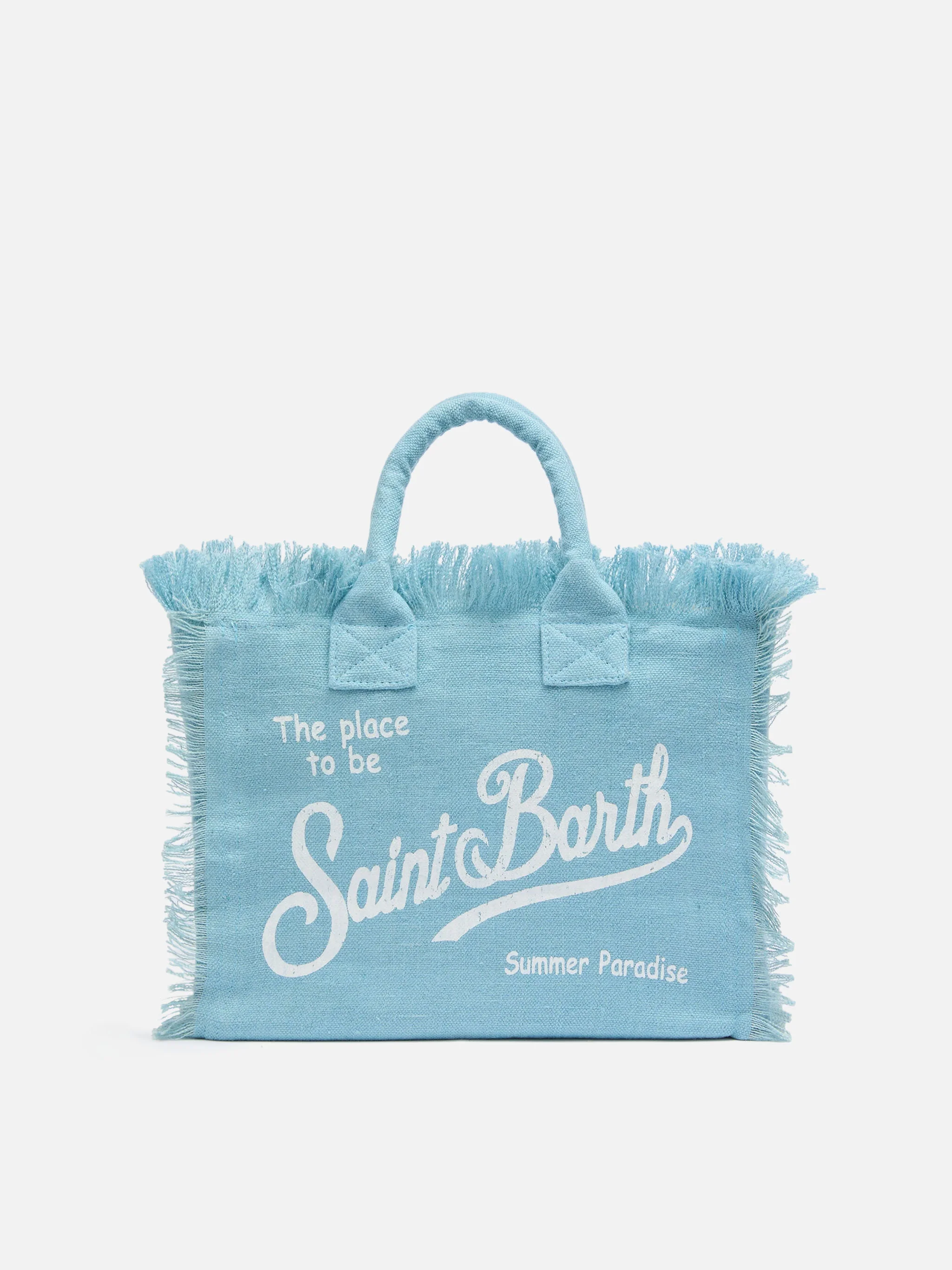 Colette light blue handbag in 100% LINEN