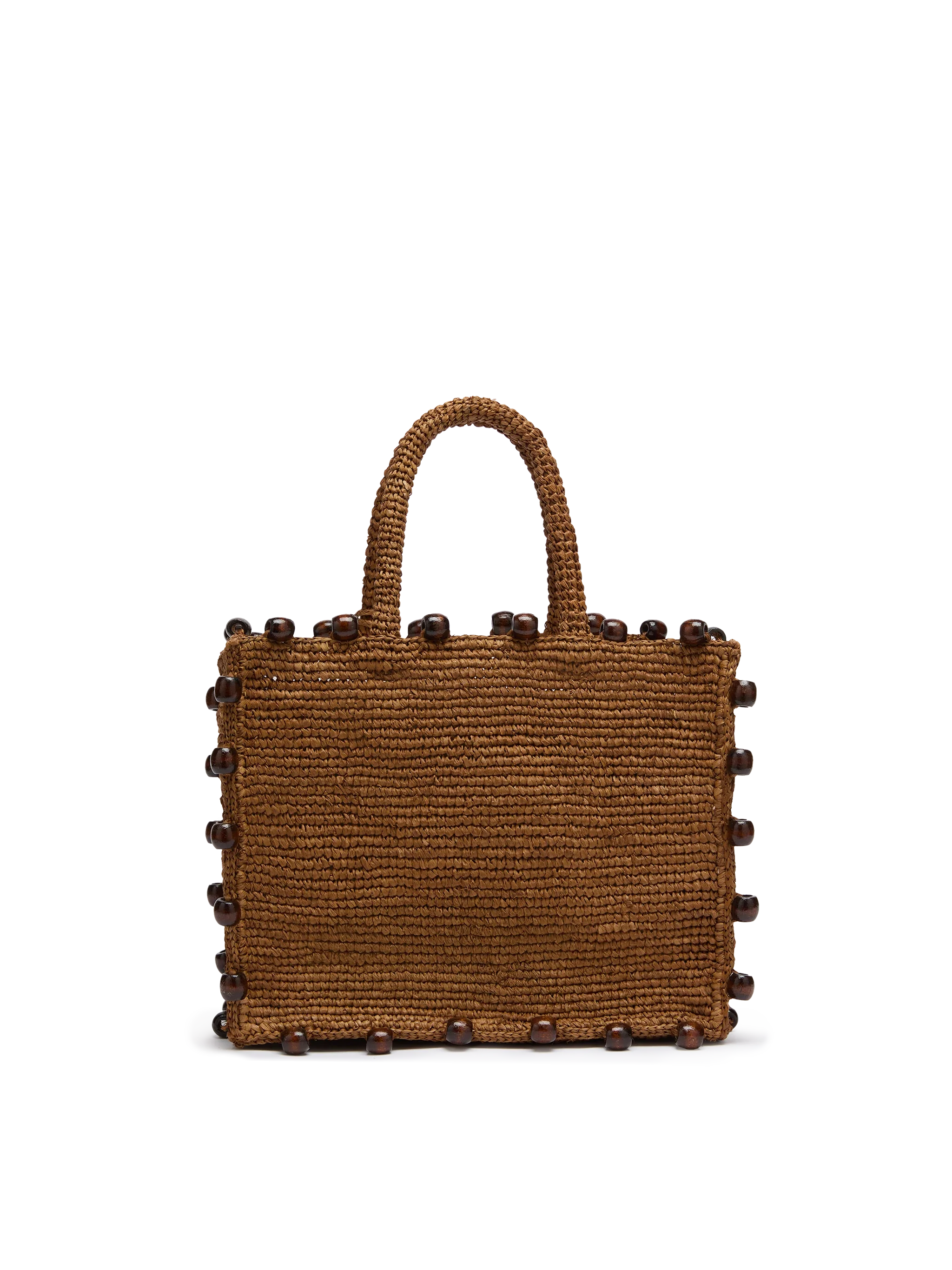 Colette raffia bag with embroidered logo and applied beads - Image 5
