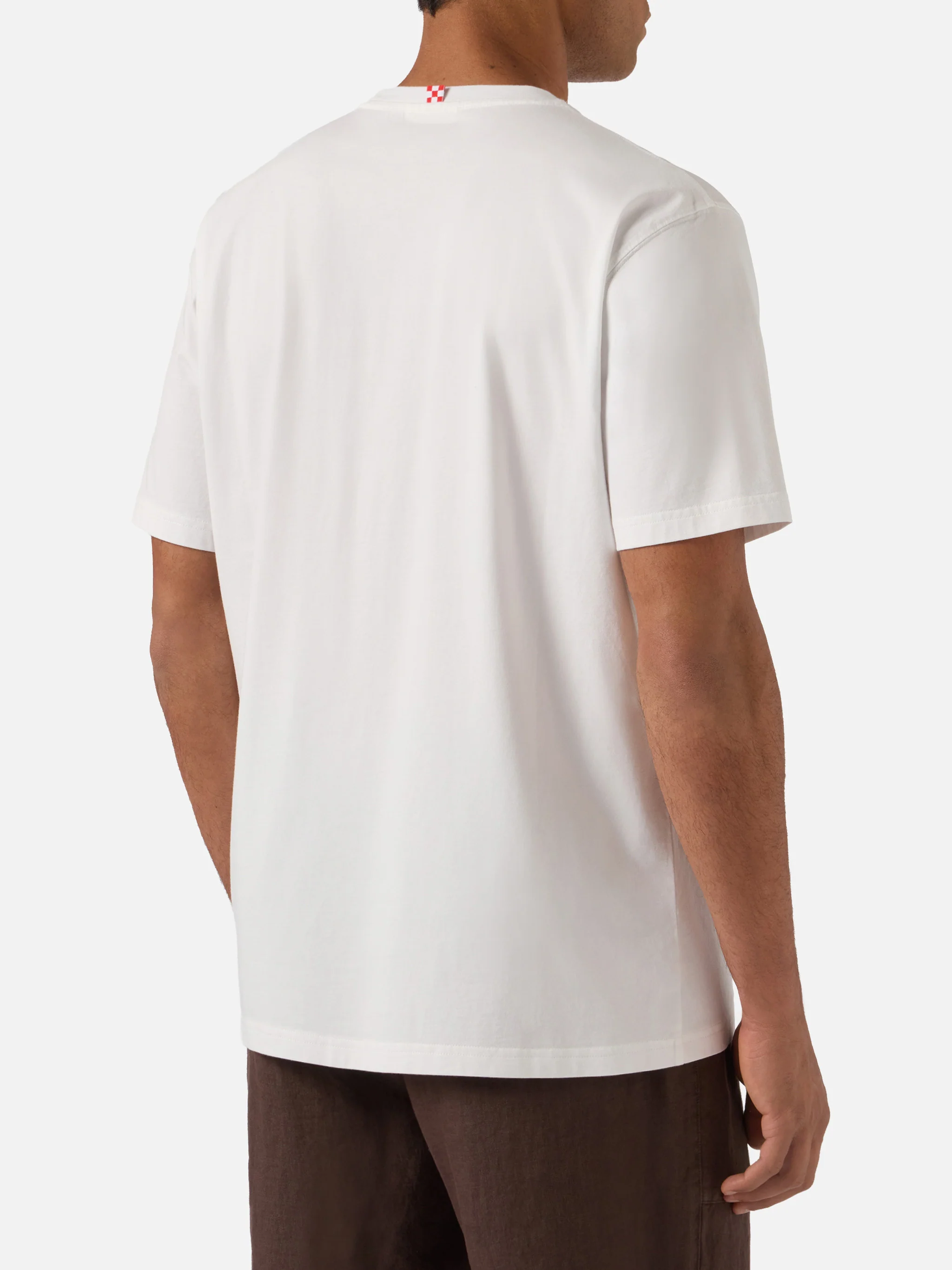 Cotton t-shirt Austin with embroidery and watch print - Image 3