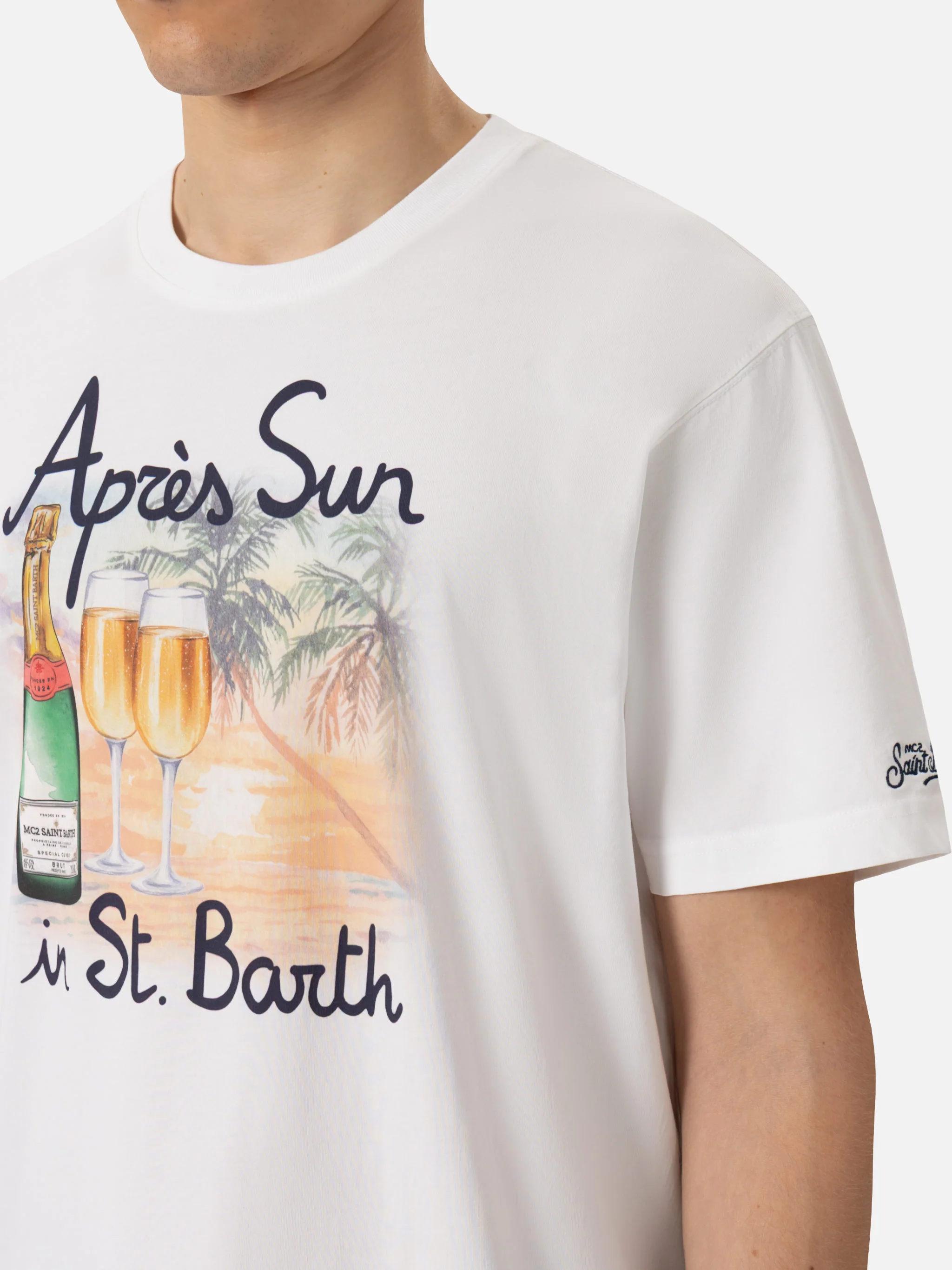 T-shirt with Après Sun in St. Barth print - Image 2