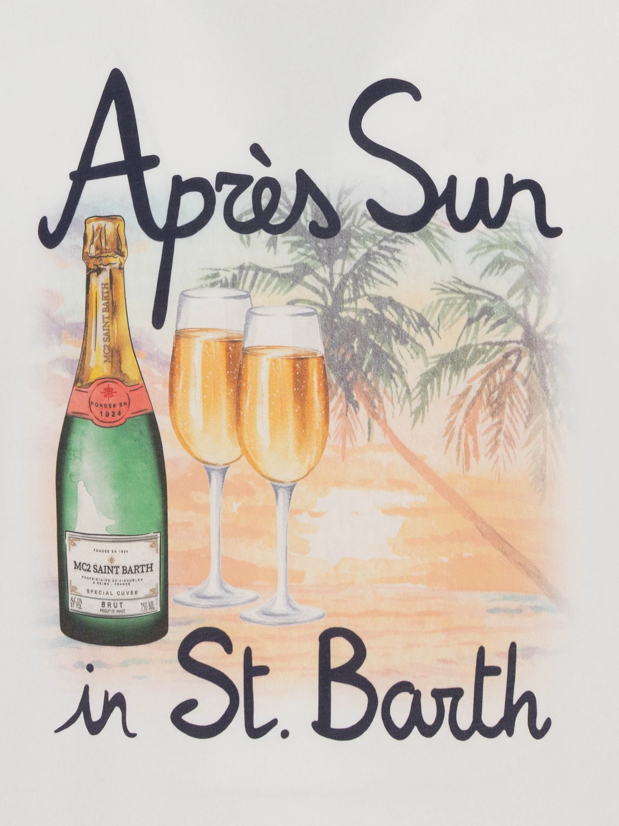 T-shirt with Après Sun in St. Barth print - Image 5