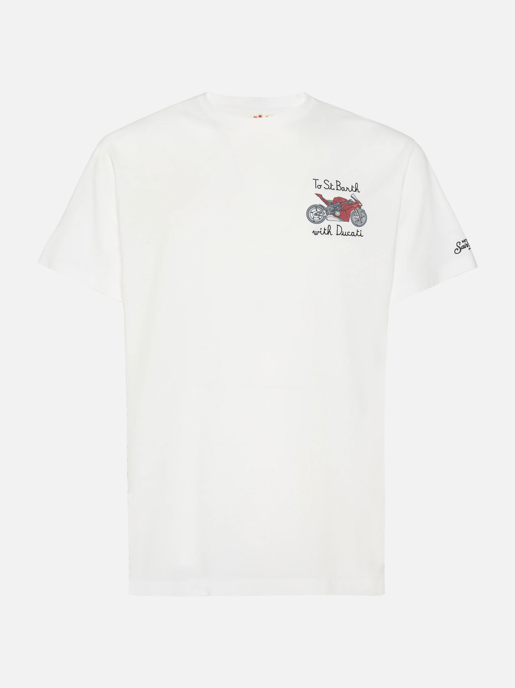 T-shirt with To St. Barth with Ducati embroidery | Special Edition - Image 5