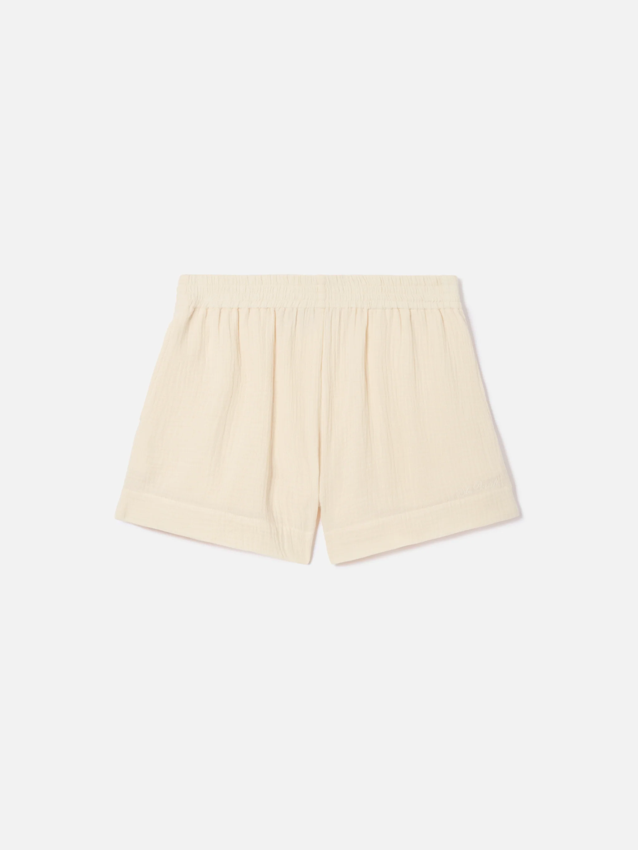 Cream cotton muslin Meave shorts - Image 5