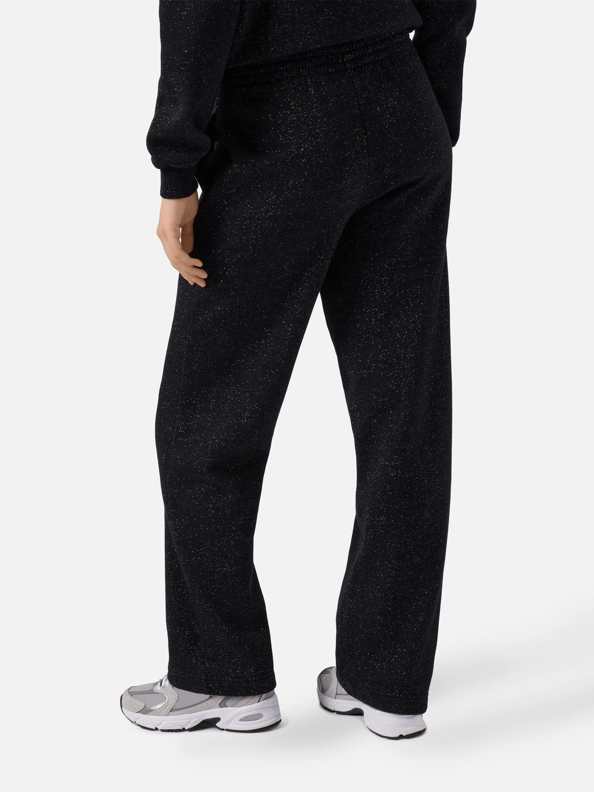 Deena straight-hem joggers in black lurex - Image 3