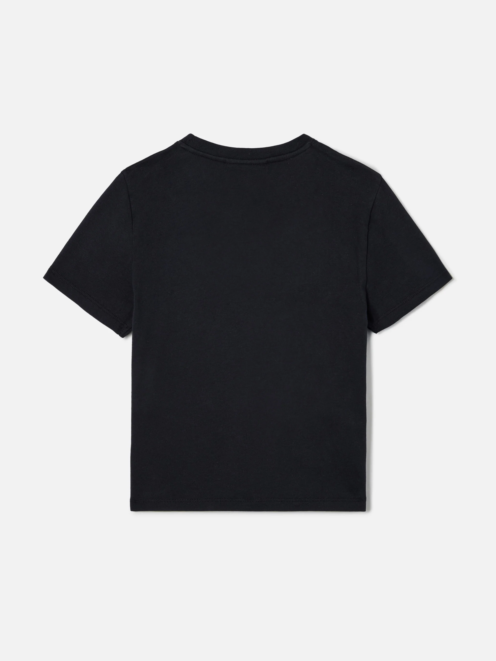 Elly t-shirt in black cotton with Saint Barth rhinestones embellishment - Image 3