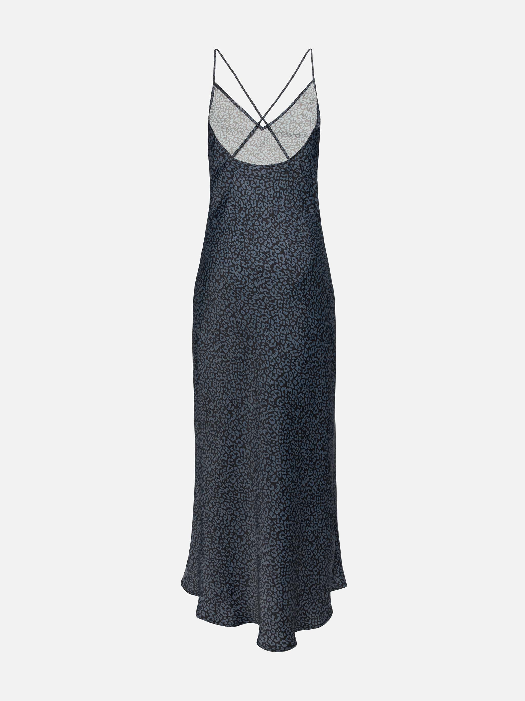 Eydis satin slip dress with animalier print - Image 5